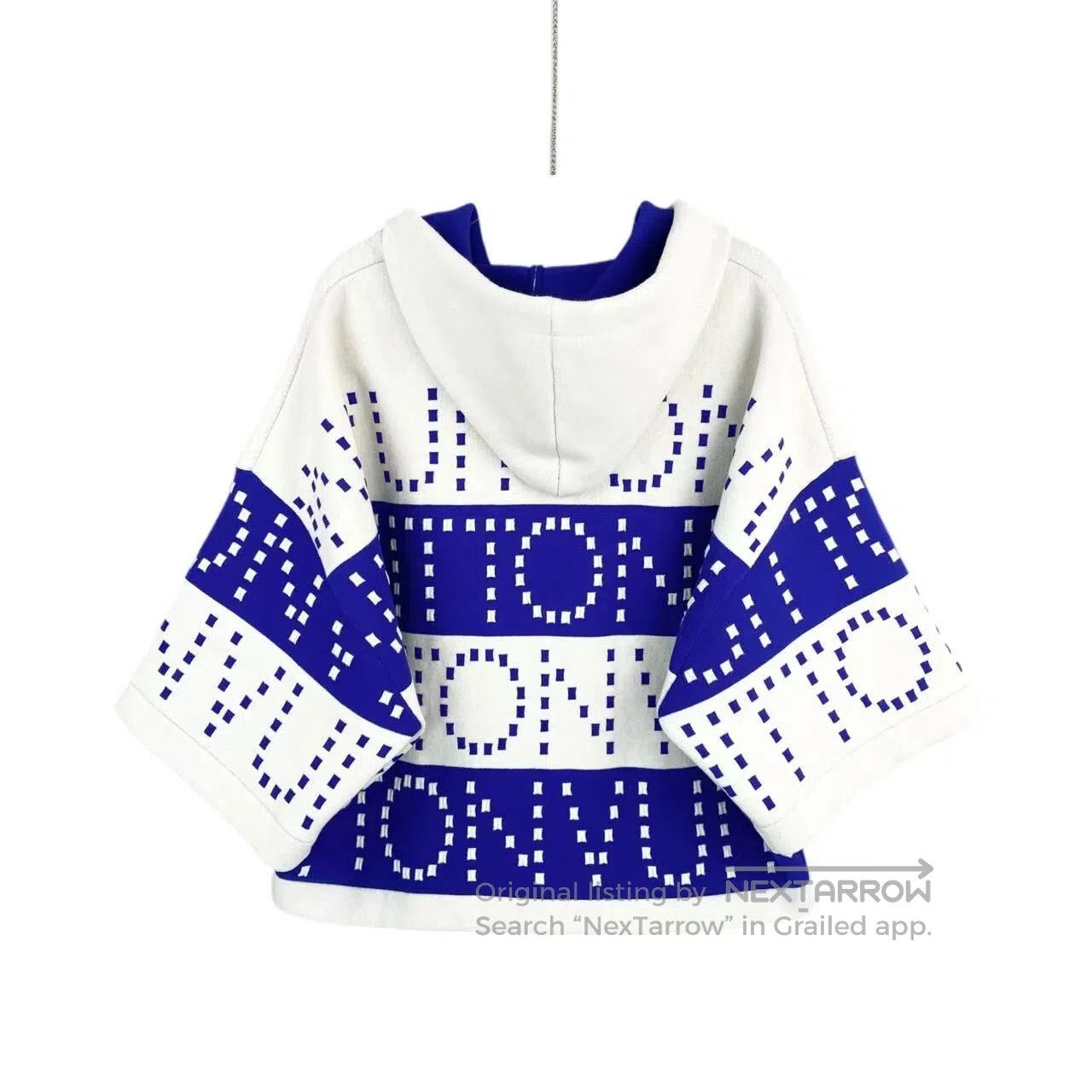 Louis Vuitton Louis Vuitton Blue and white letter print hoodie| Size L / US 10 / IT 46 - 2 Thumbnail