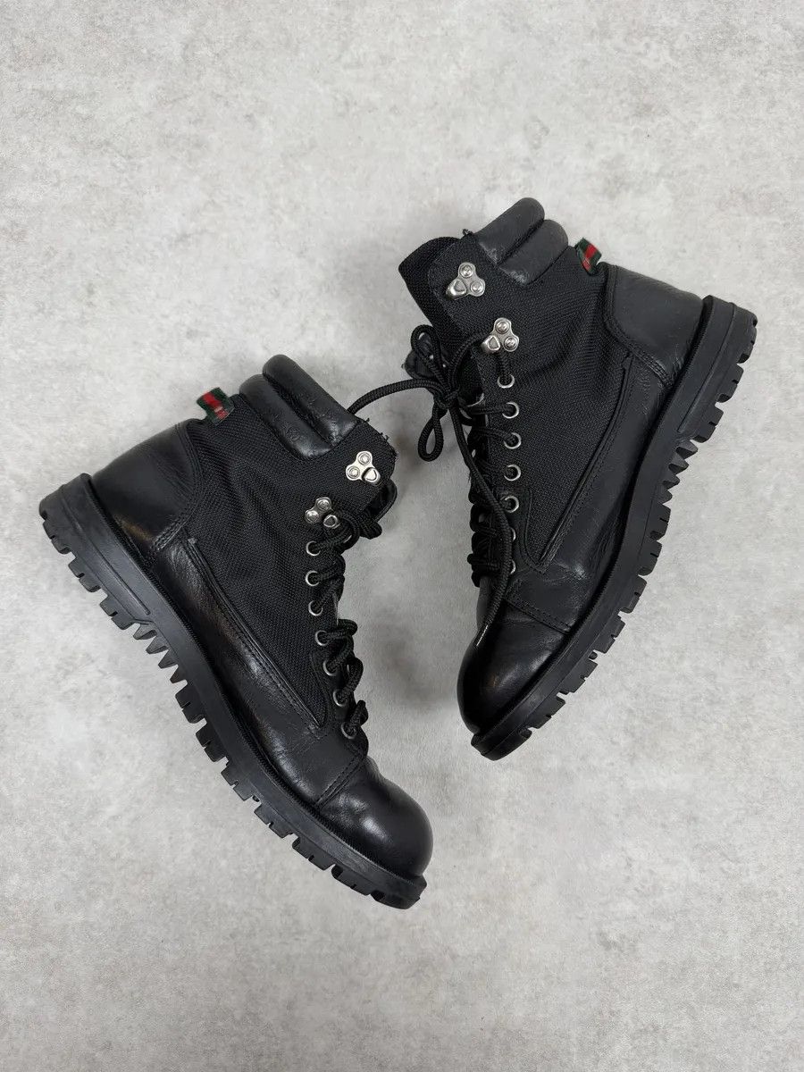 Gucci 2000s Gucci Black Signature Leather Boots Size US 8.5 / EU 41-42 - 3 Thumbnail