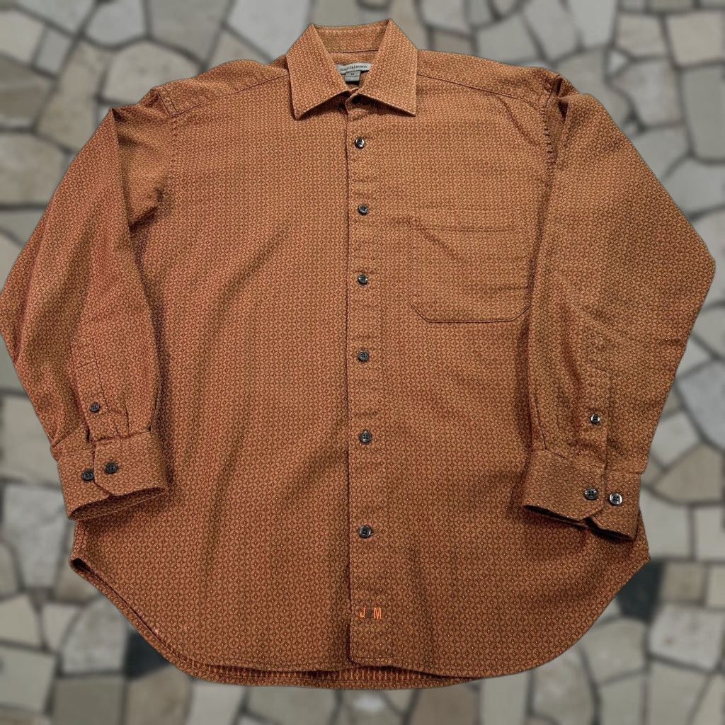 Johnston & Murphy Johnston & Murphy Shirt Mens Medium Geometric Pattern Long Sleeve Button-Up Shirt Size US M / EU 48-50 / 2 - 1 Thumbnail