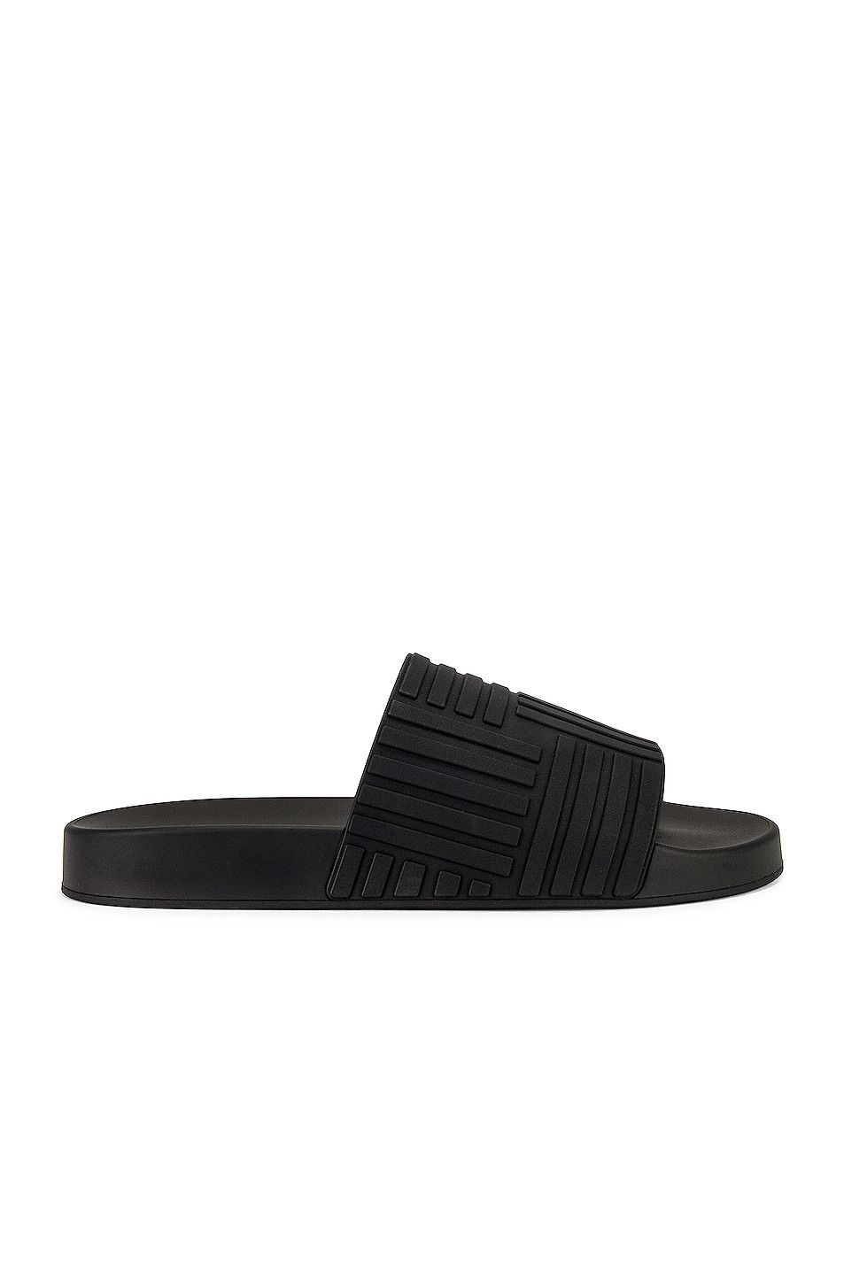 Bottega Veneta Slider Rubber Sandals in Black Size US 13 / EU 46 - 1 Thumbnail