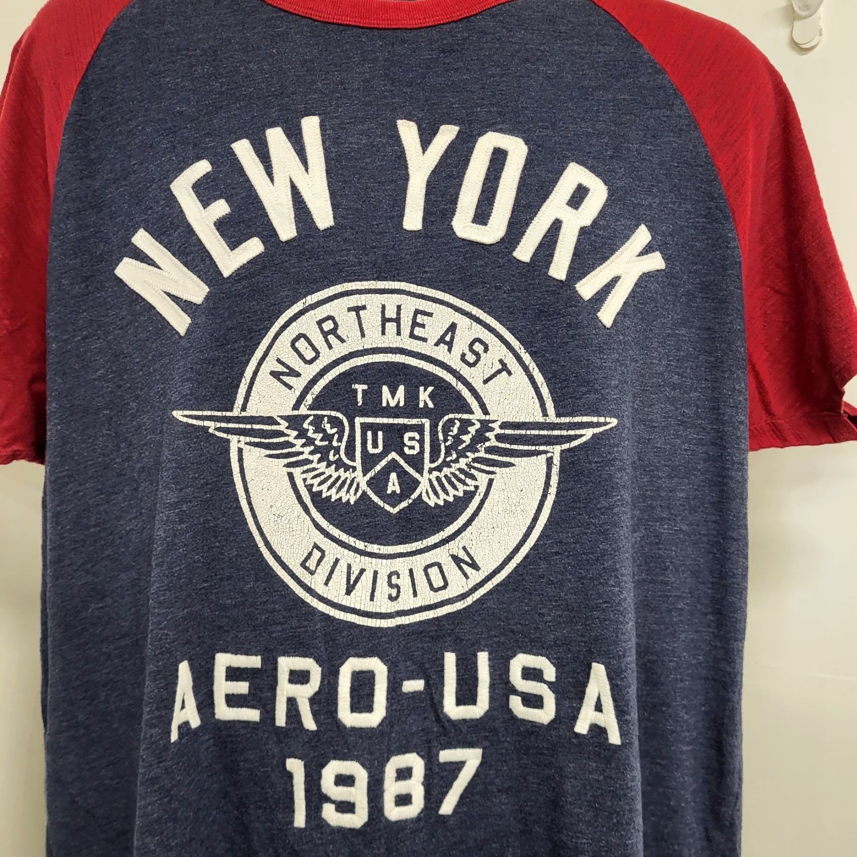 Vintage VINTAGE Aeropostale Shirt Mens XL Tall Gray Short Sleeve Crew Neck "New York Areo-USA 1987" 90s Graphic Print Mens Size US XL / EU 56 / 4 - 4 Thumbnail