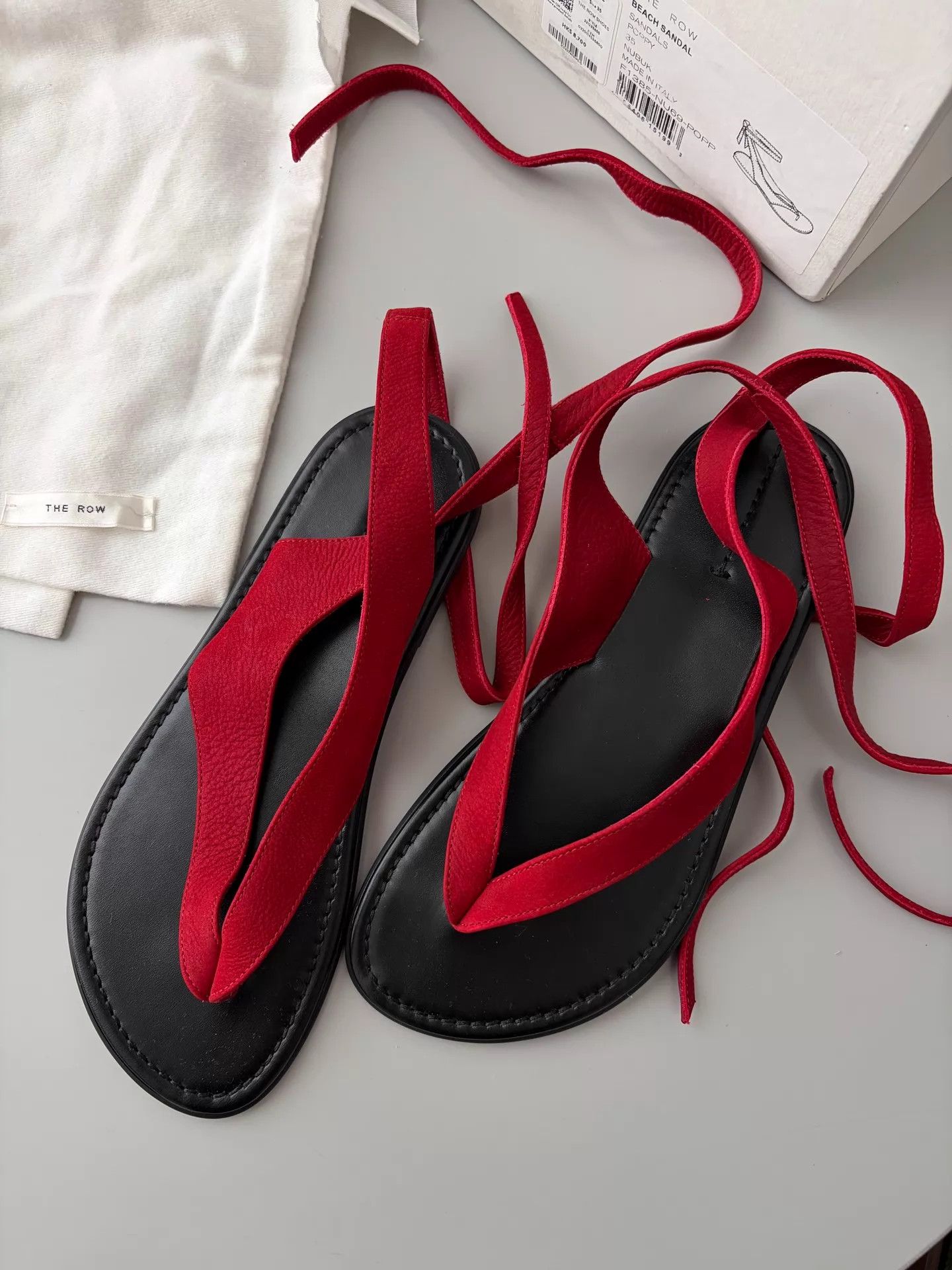 Other Vibrant Red Strap Sandals 35 EU New With Dust Bag & Box Size US 4.5 / IT 34.5 - 1 Thumbnail