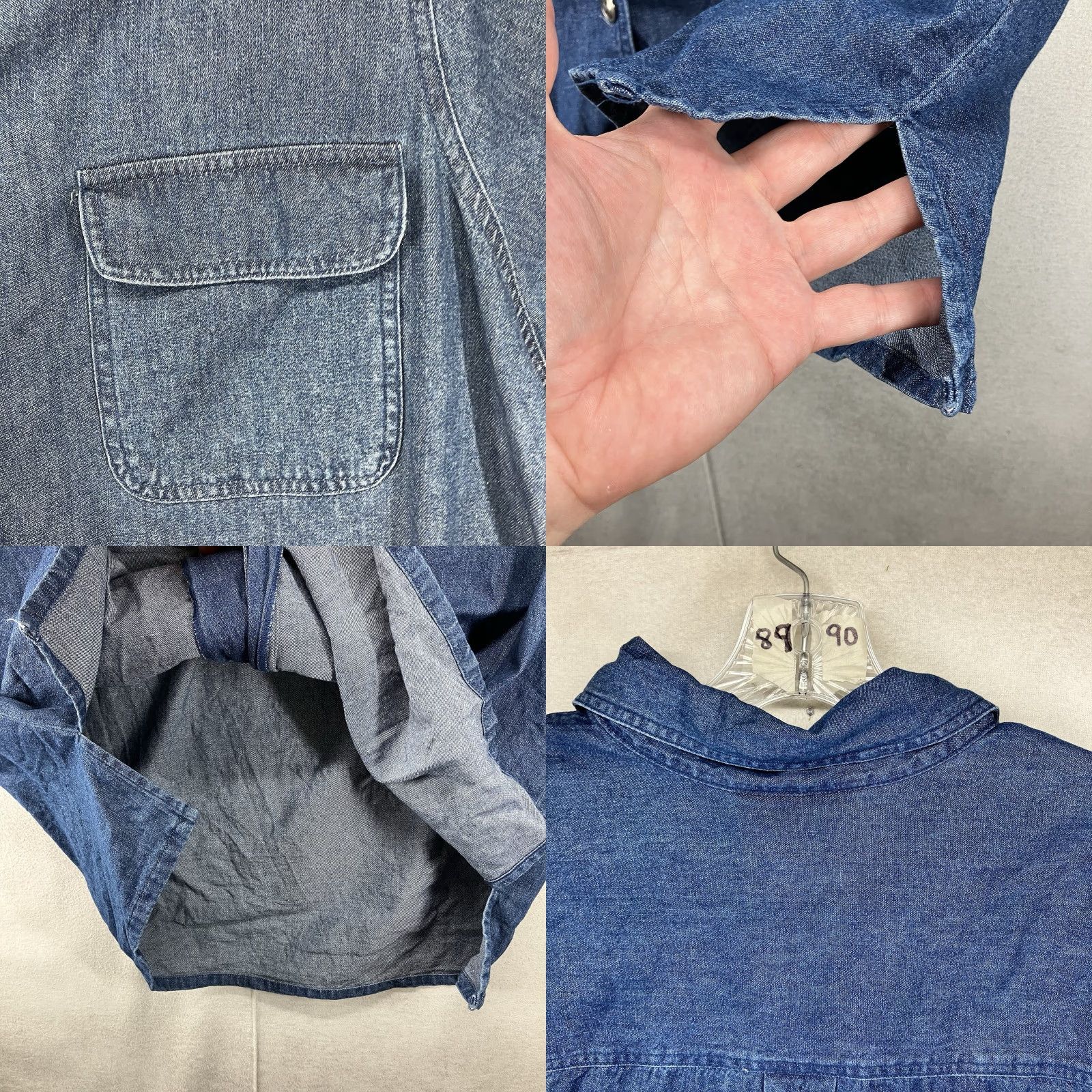 Vintage VINTAGE Denim 24/7 Button-Up Top Women's M Blue Cowboy Western 90s Retro Classic Size M / US 6-8 / IT 42-44 - 8 Thumbnail