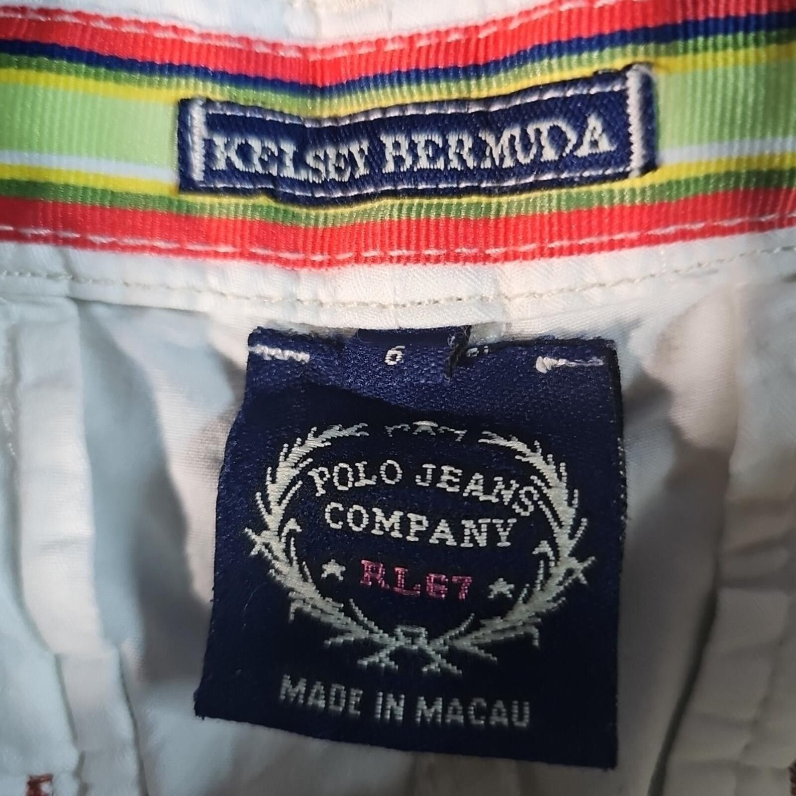 Polo Ralph Lauren Polo Jeans Co Shorts Womens 6 White Kelsey Stretch Y2K Size 28" / US 6 / IT 42 - 2 Thumbnail