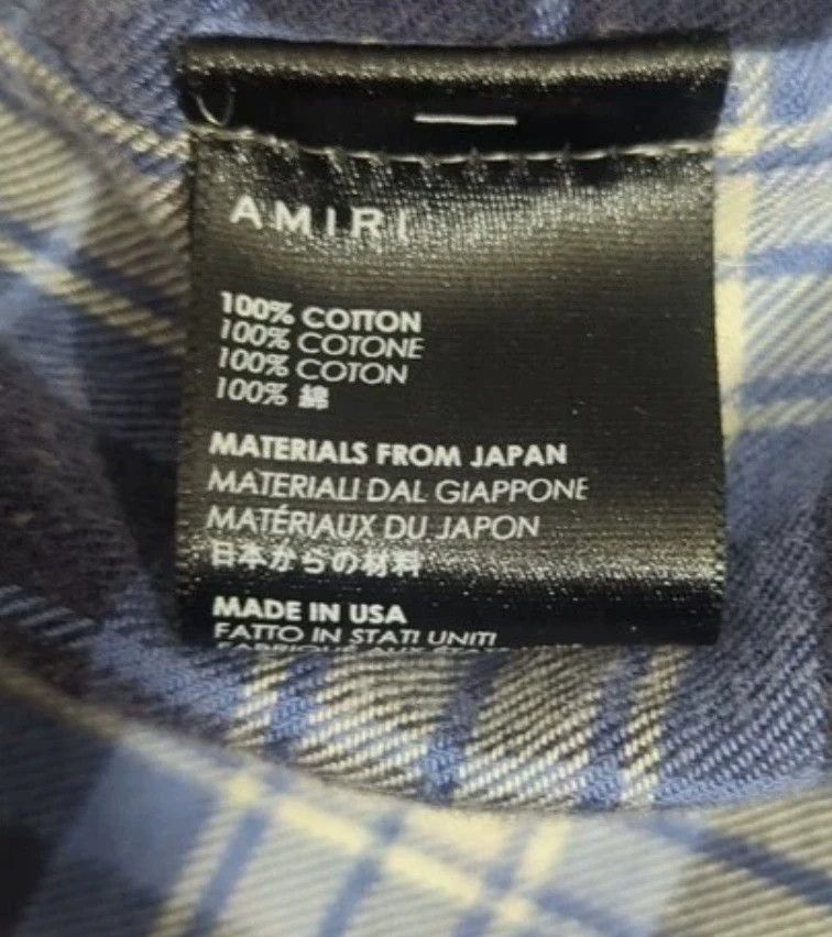 Amiri Amiri 16ss Blue Plaid Shirt Size US L / EU 52-54 / 3 - 3 Thumbnail