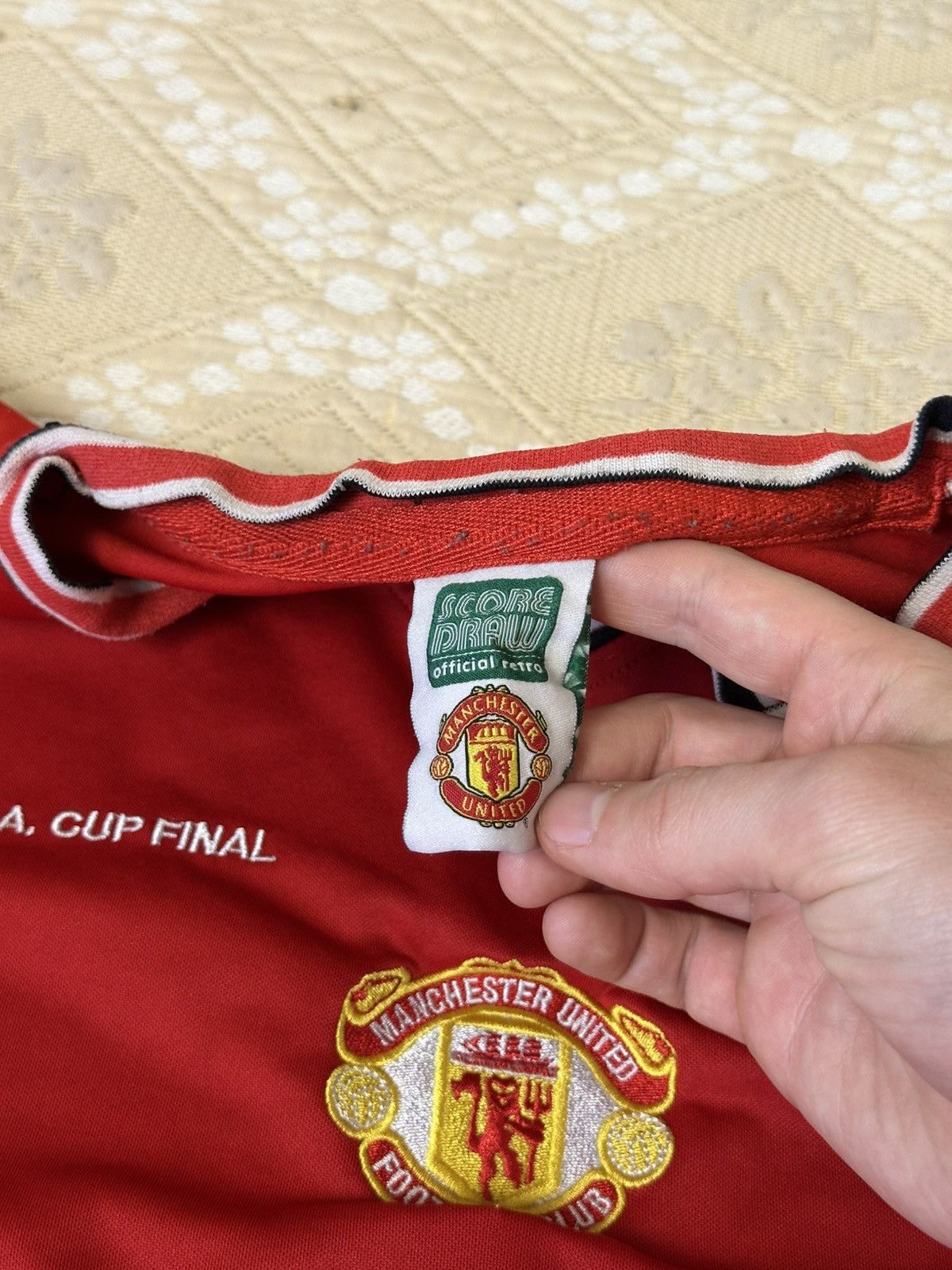 Vintage 🔥 1985 Manchester United FA Cup Vintage Retro Jersey T Shirt Size US XL / EU 56 / 4 - 6 Thumbnail