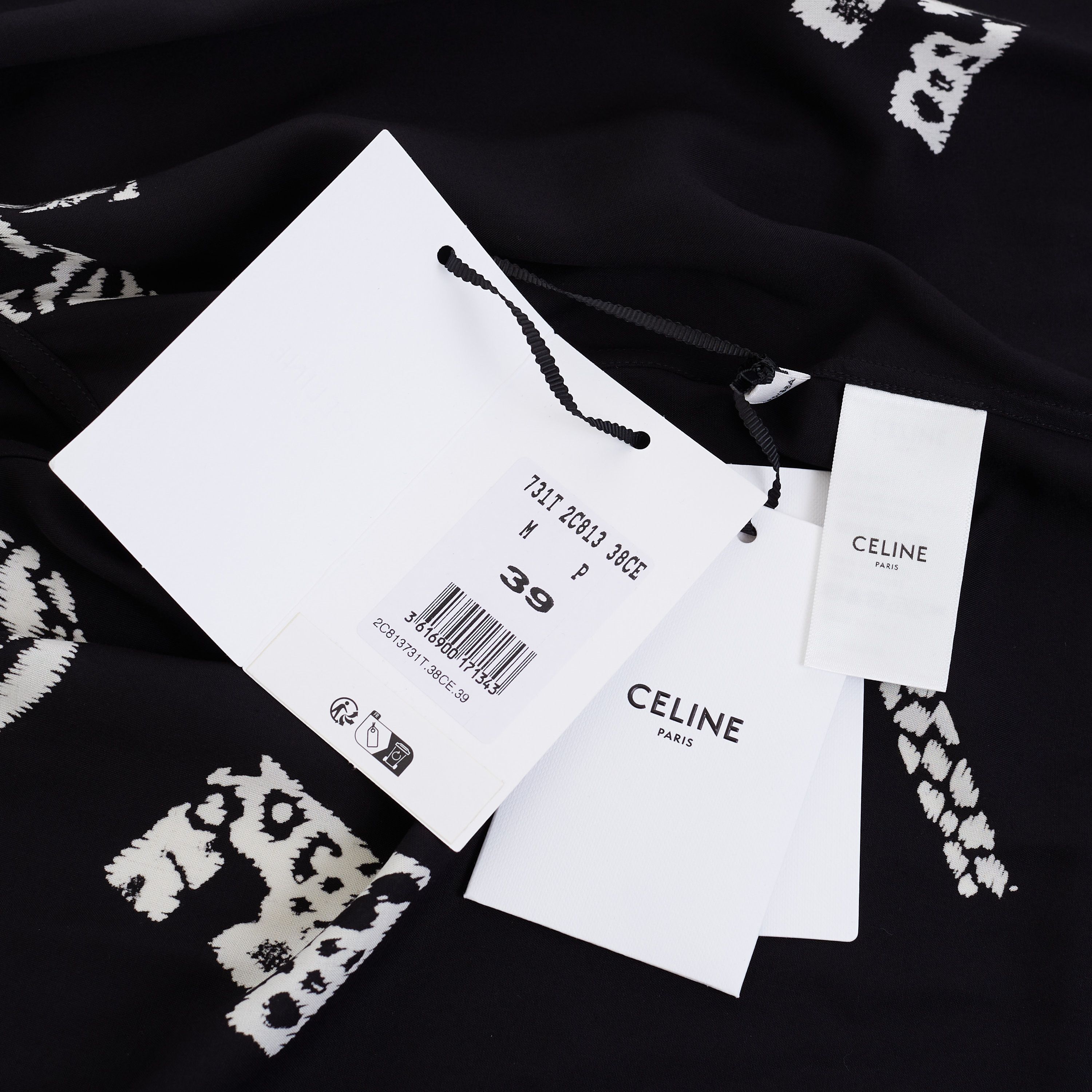 Celine Letter Logo Print Shirt With Drugstore Collar Size US M / EU 48-50 / 2 - 11 Thumbnail