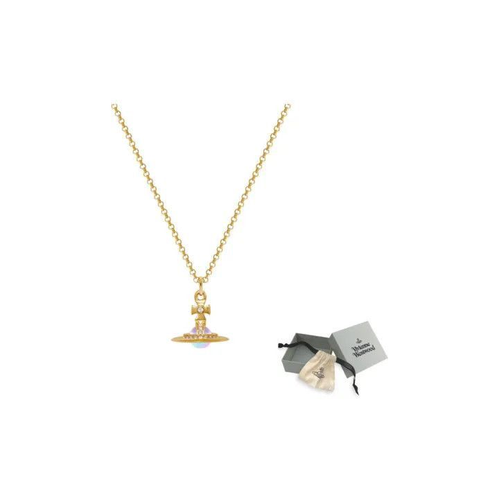 Vivienne Westwood Vivienne Westwood Petite Orb Saturn Gold Pendant Necklace Size ONE SIZE - 5 Thumbnail