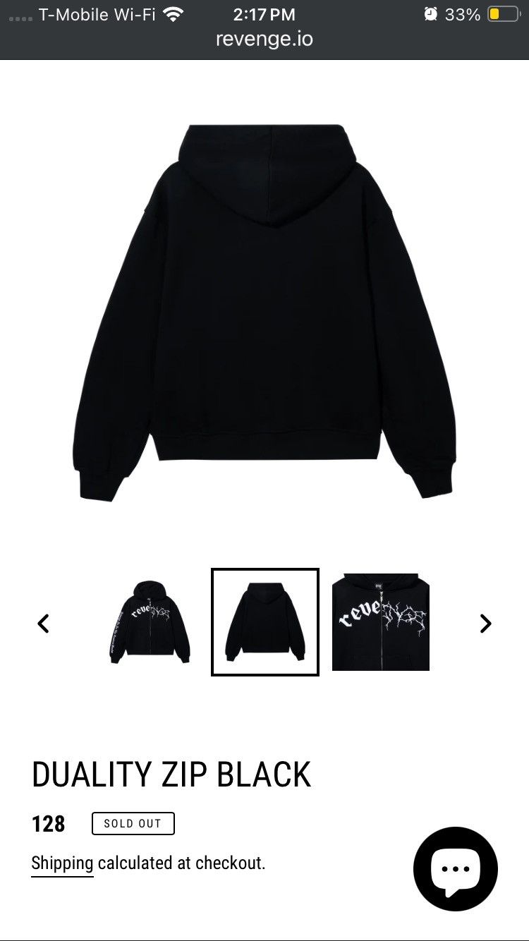 Revenge Revenge DUALITY Zip Up Black Size US S / EU 44-46 / 1 - 2 Thumbnail
