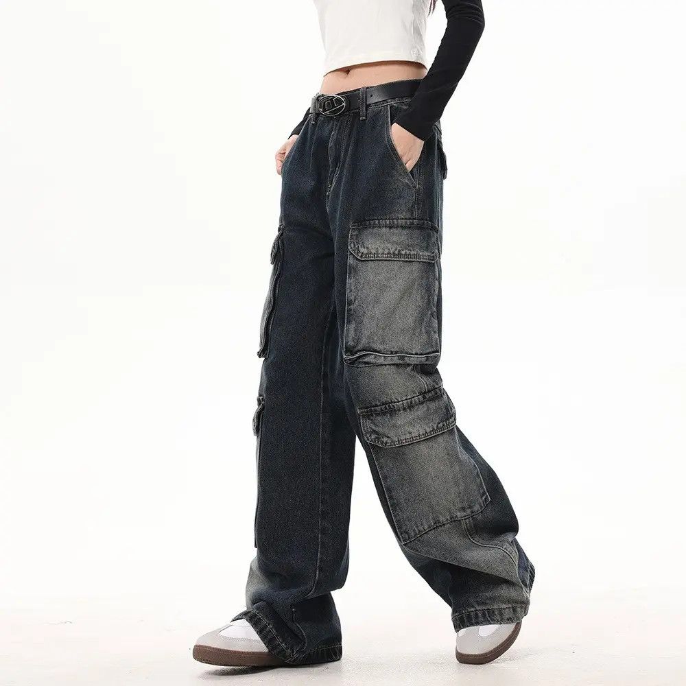 Japanese Brand × Jean Cargo Black Denim Jeans Size US 27 - 5 Thumbnail