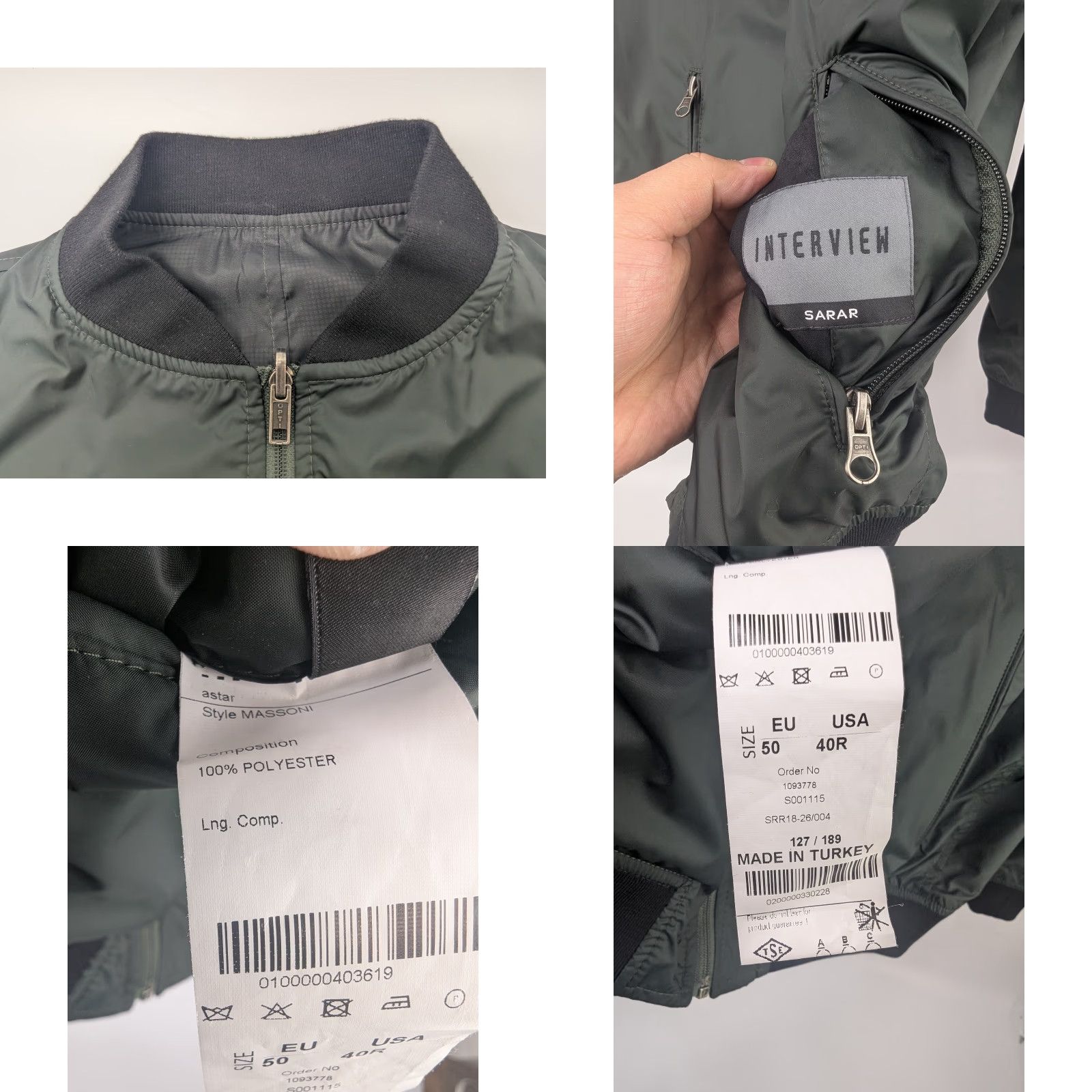 Vintage SARAR Bomber Jacket Camo Men’s Size 40R 40 Regular Zip Pockets Lightweight Fall Spring Winter Turkey Size US XXS / EU 40 - 9 Thumbnail