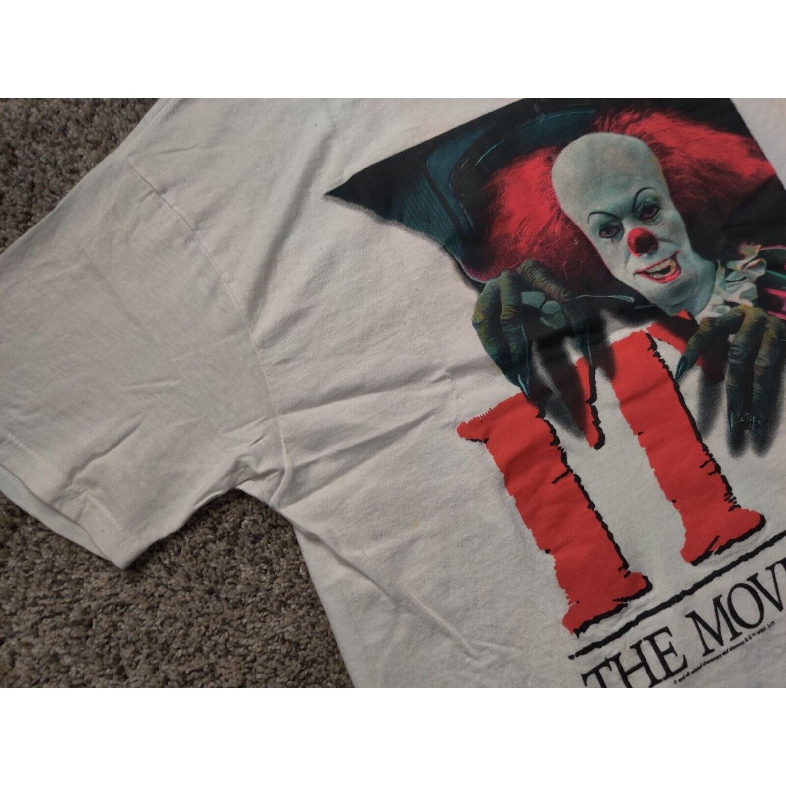 Other IT The Movie Shirt Adult Mens Medium White Red Evil Clown Size US M / EU 48-50 / 2 - 8 Thumbnail