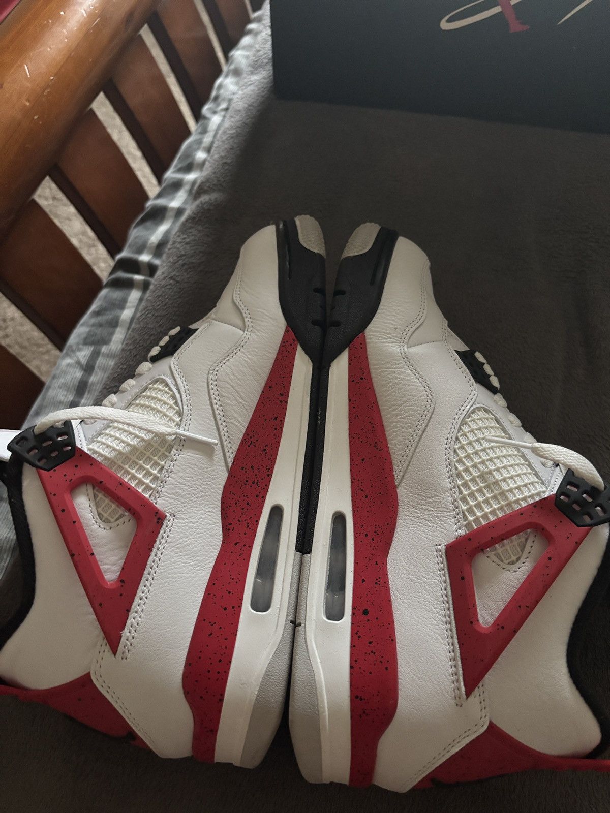 Jordan Brand Air Jordan 4 Retro Red Cement Size US 10 / EU 43 - 6 Thumbnail