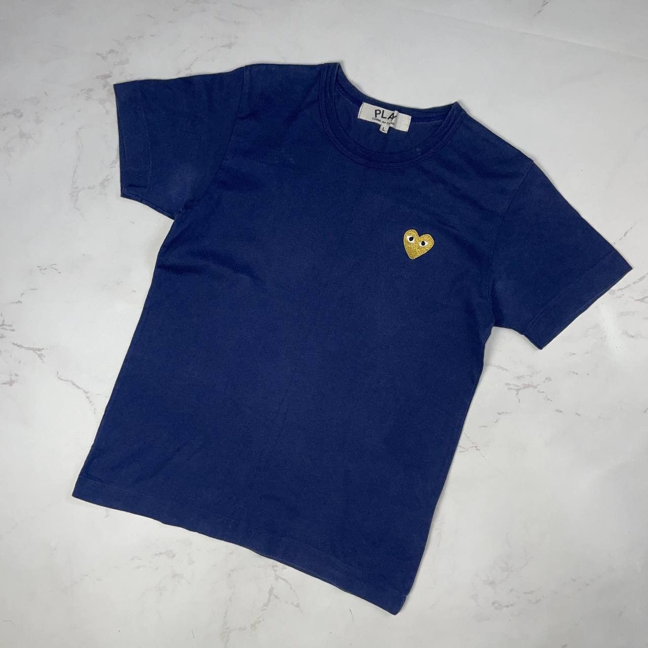 Comme des Garcons Comme Des Garcons Play CDG Yellow Heart Logo T Shirt Size L Size US L / EU 52-54 / 3 - 2 Thumbnail