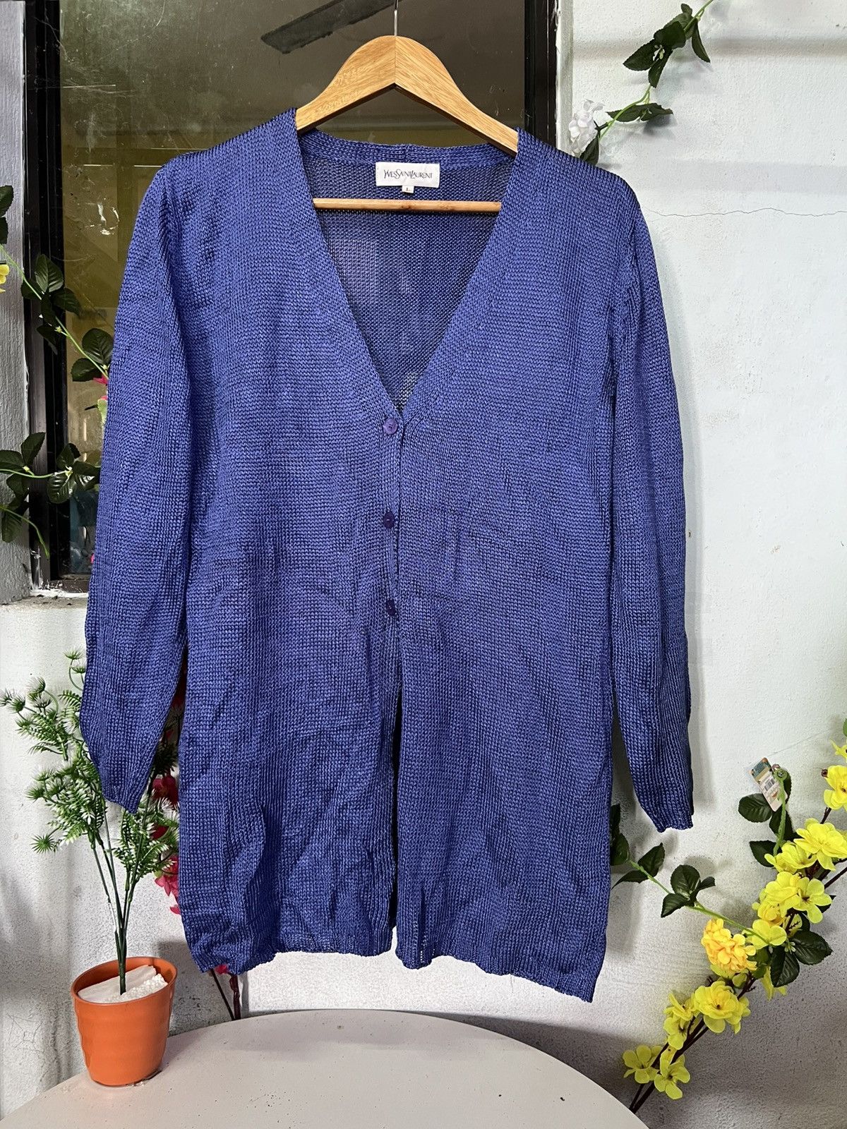 Yves Saint Laurent YVESSAINTLAUREN CARDIGAN BUTTON Size L / US 10 / IT 46 - 1 Thumbnail