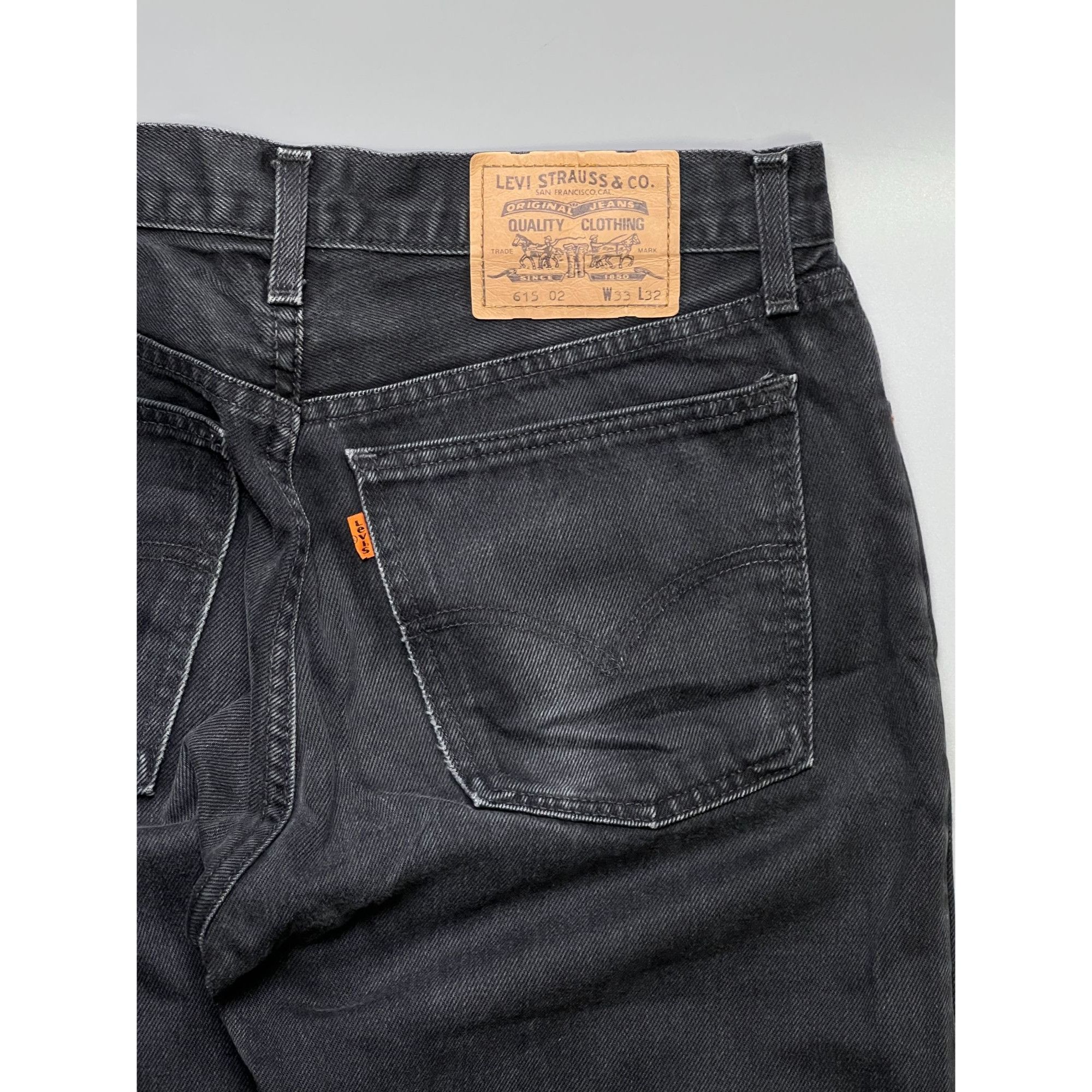 Levi's Vintage Clothing Levi’s 615 Orange Tab Vintage Black Denim Jeans (Y1050) Size US 33 - 11 Thumbnail