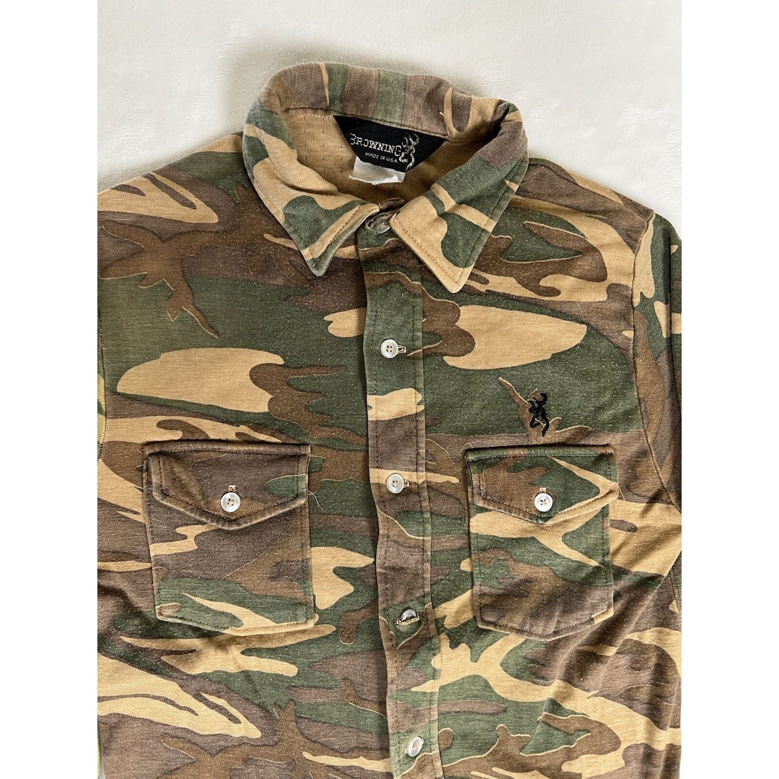 Other Vintage Browning Camo Longsleeve Button Up Shirt Made In USA Size US S / EU 44-46 / 1 - 2 Thumbnail