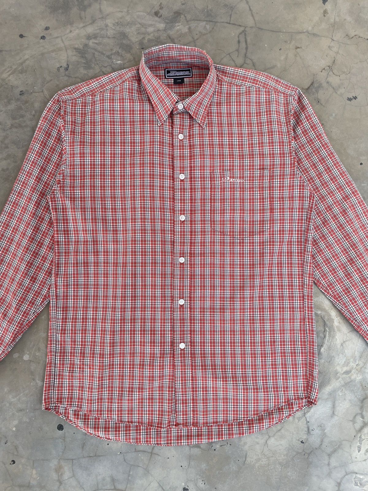 Japanese Brand VTG 90s Piko Hawaii Longboard Wear Red Plaid Chest Pocket Size US L / EU 52-54 / 3 - 3 Thumbnail