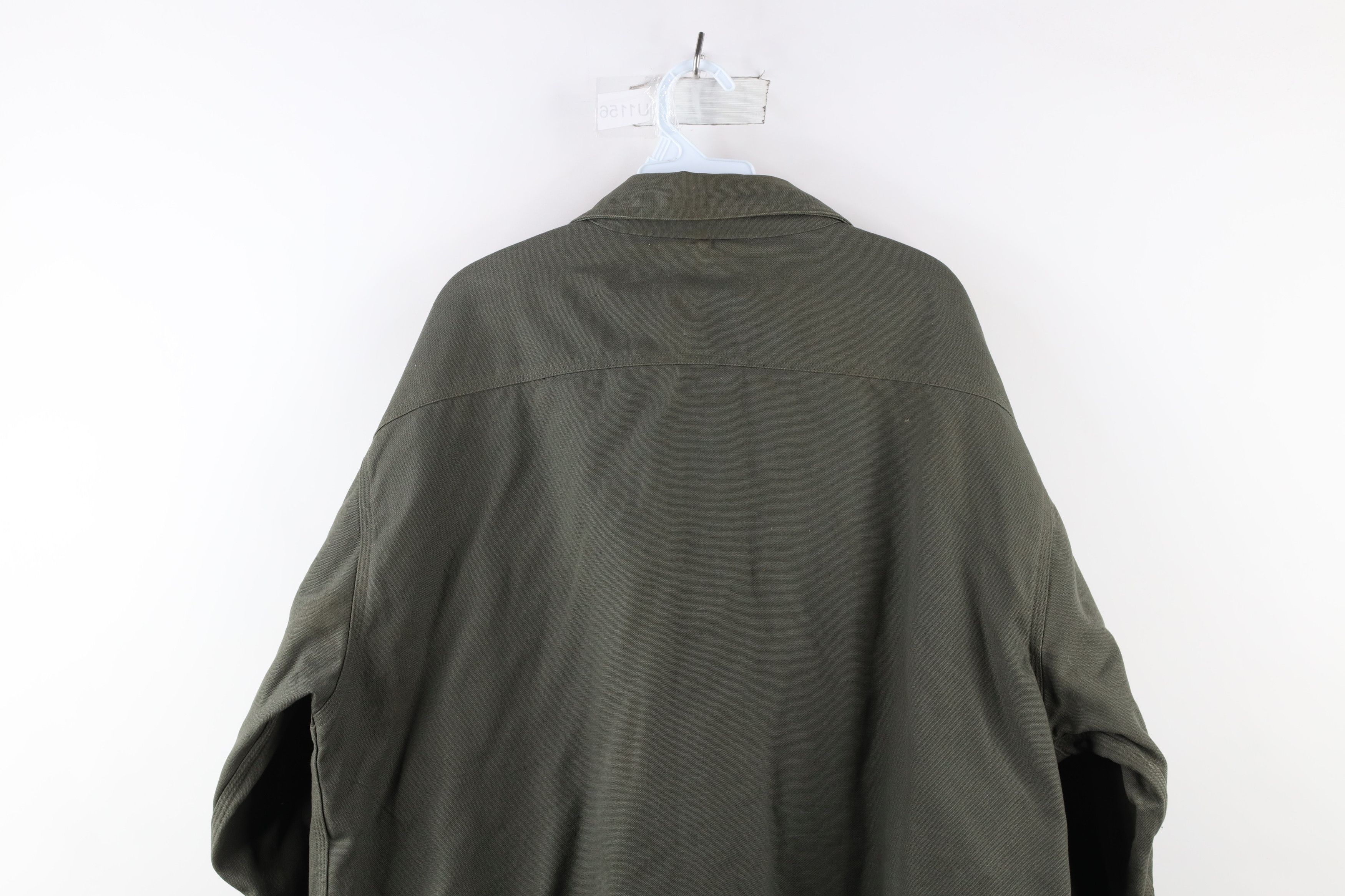 Carhartt Vintage Carhartt Lined Canvas Button Shirt Jacket Green Size US XL / EU 56 / 4 - 14 Thumbnail