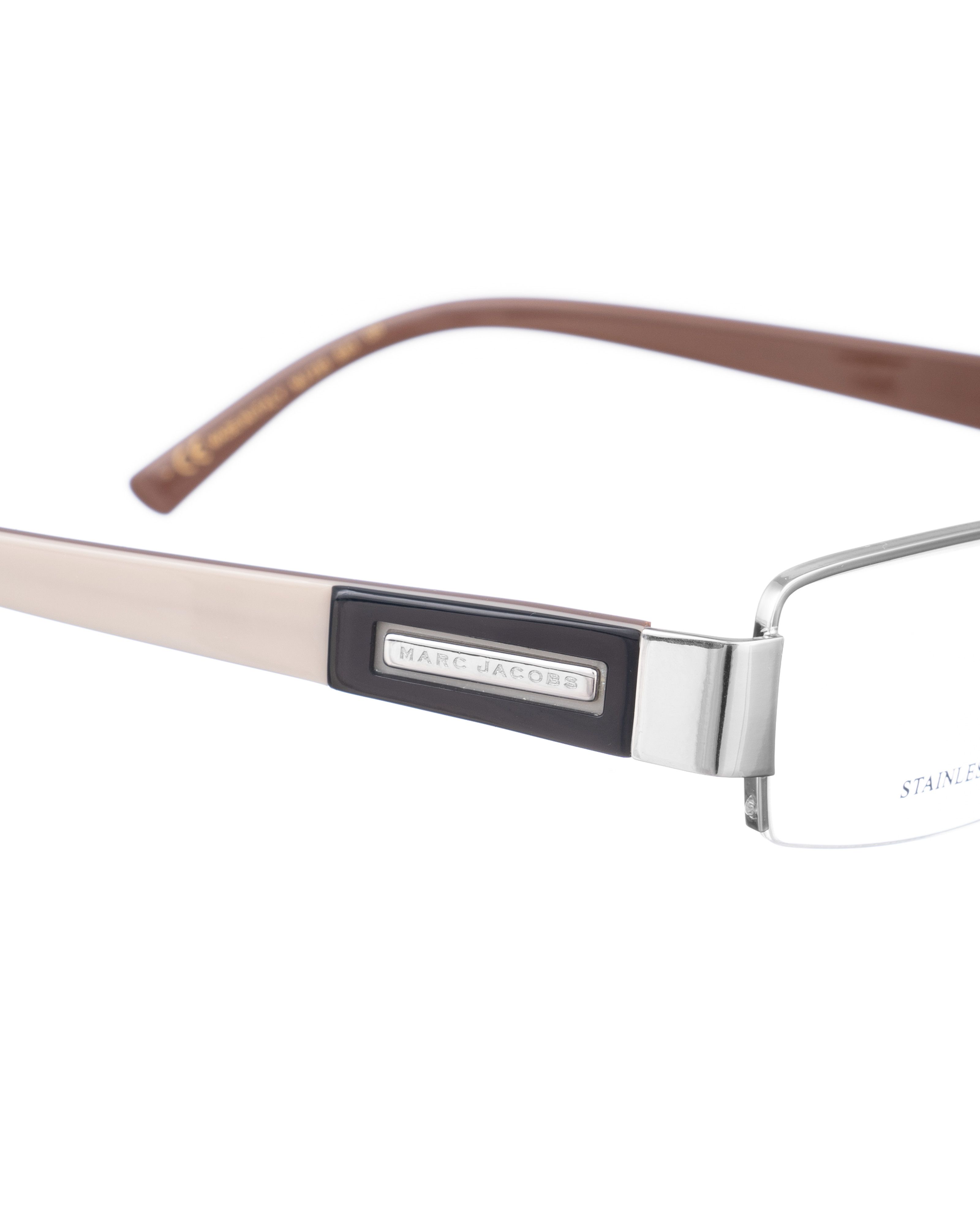 Marc Jacobs Marc Jacobs 90s Burgundy & Beige Classic Halfrim Glasses Size ONE SIZE - 3 Thumbnail
