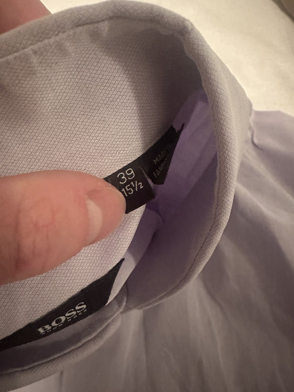 Hugo Boss Jacquard Cotton Spread Collar (15.5/39) Size US M / EU 48-50 / 2 - 4 Thumbnail
