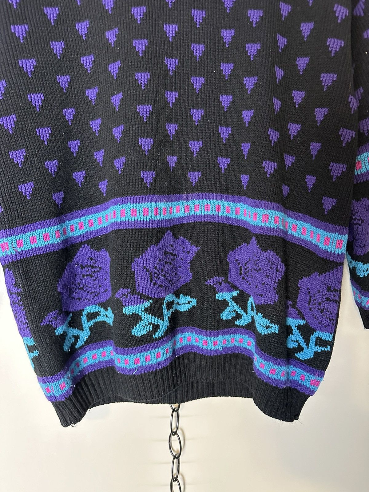Vintage Vintage Floral Wrap Around Sweater Medium Size M / US 6-8 / IT 42-44 - 4 Thumbnail