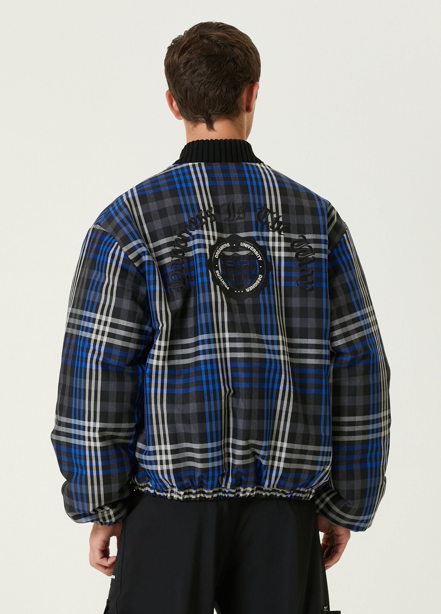 MSGM MSGM Milano gray blue plaid puffer bomber jacket Large Size US L / EU 52-54 / 3 - 4 Thumbnail
