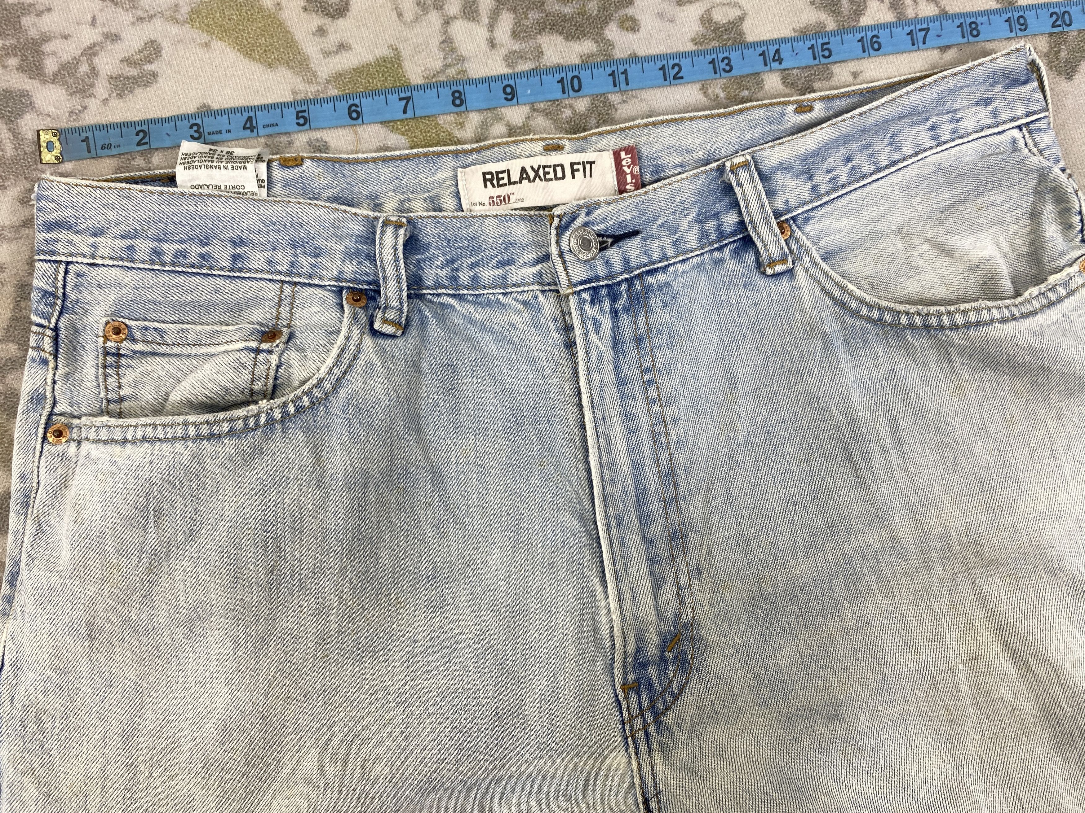 Levi's Light Blue Wash Levi's 550 Jeans 38x33 Denim -SJ101 Size US 38 / EU 54 - 5 Thumbnail