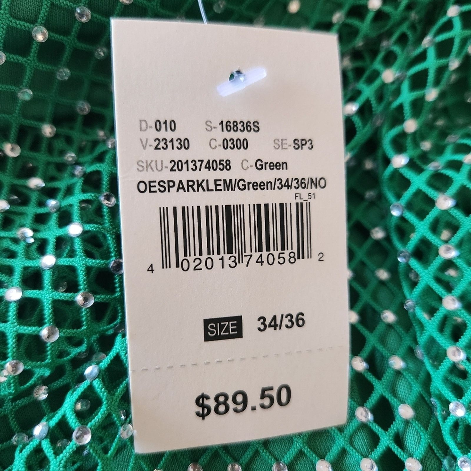 Other SHAMROCK GREEN ☆ EMBELLISHED ☆ MESH DRESS w/Slip ☆ 6x ☆ NWT Size 4XL / US 24-26 - 9 Thumbnail