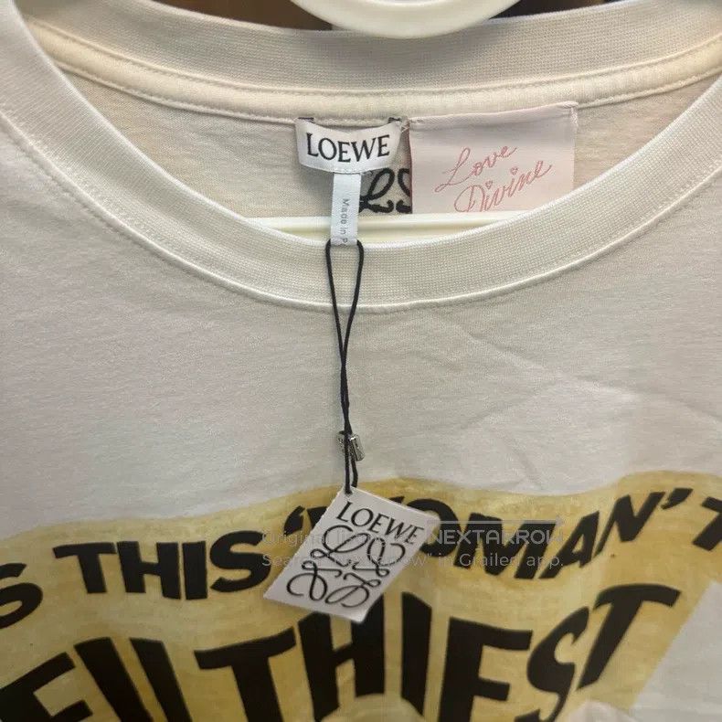 Loewe Loewe Cotton Contrast Color Letter Logo Round Neck T-Shirt Size US S / EU 44-46 / 1 - 2 Thumbnail