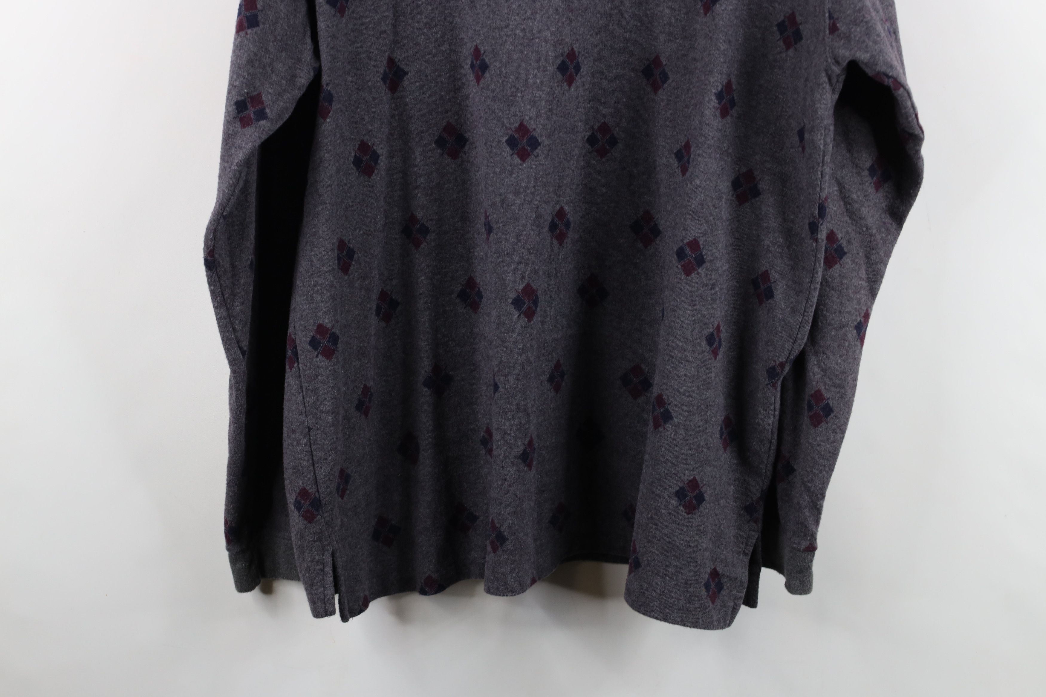 Eddie Bauer Vintage 90s Eddie Bauer Argyle Knit Long Sleeve Polo USA Size US L / EU 52-54 / 3 - 10 Thumbnail