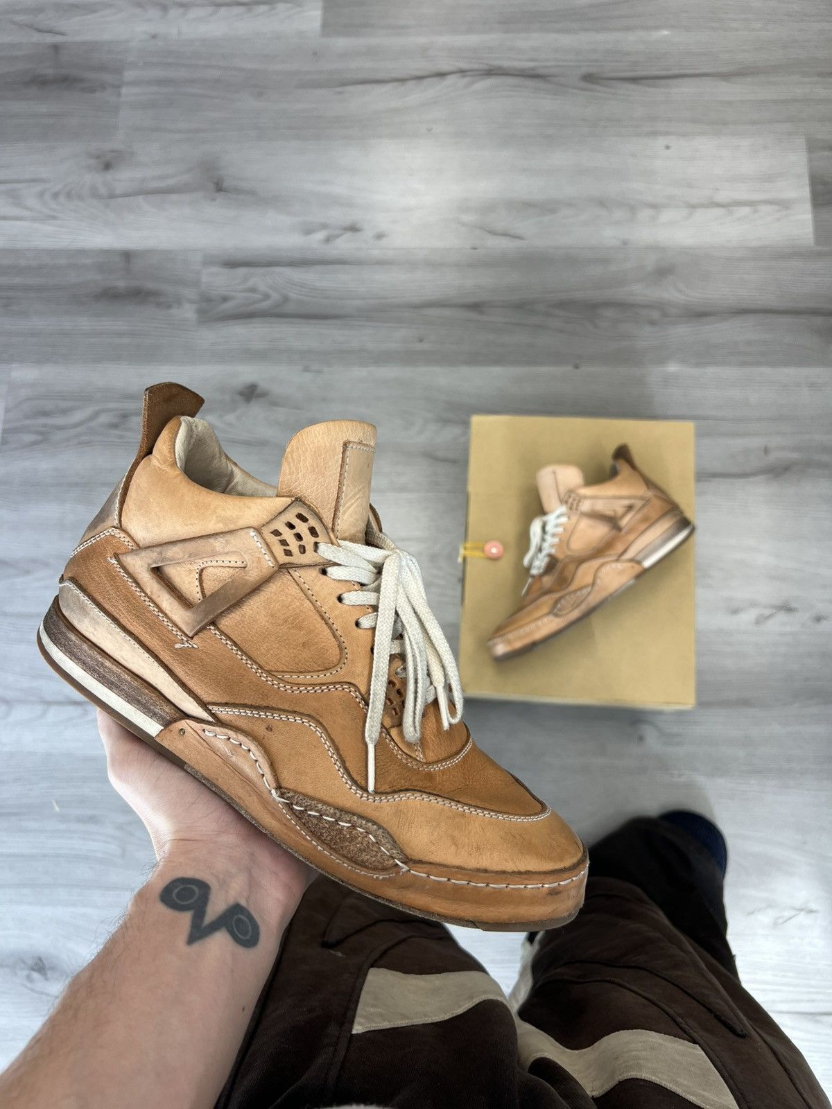 Hender Scheme Hender Scheme MIP-10 Jordan 4 Natural Size US 9.5 / EU 42-43 - 1 Thumbnail