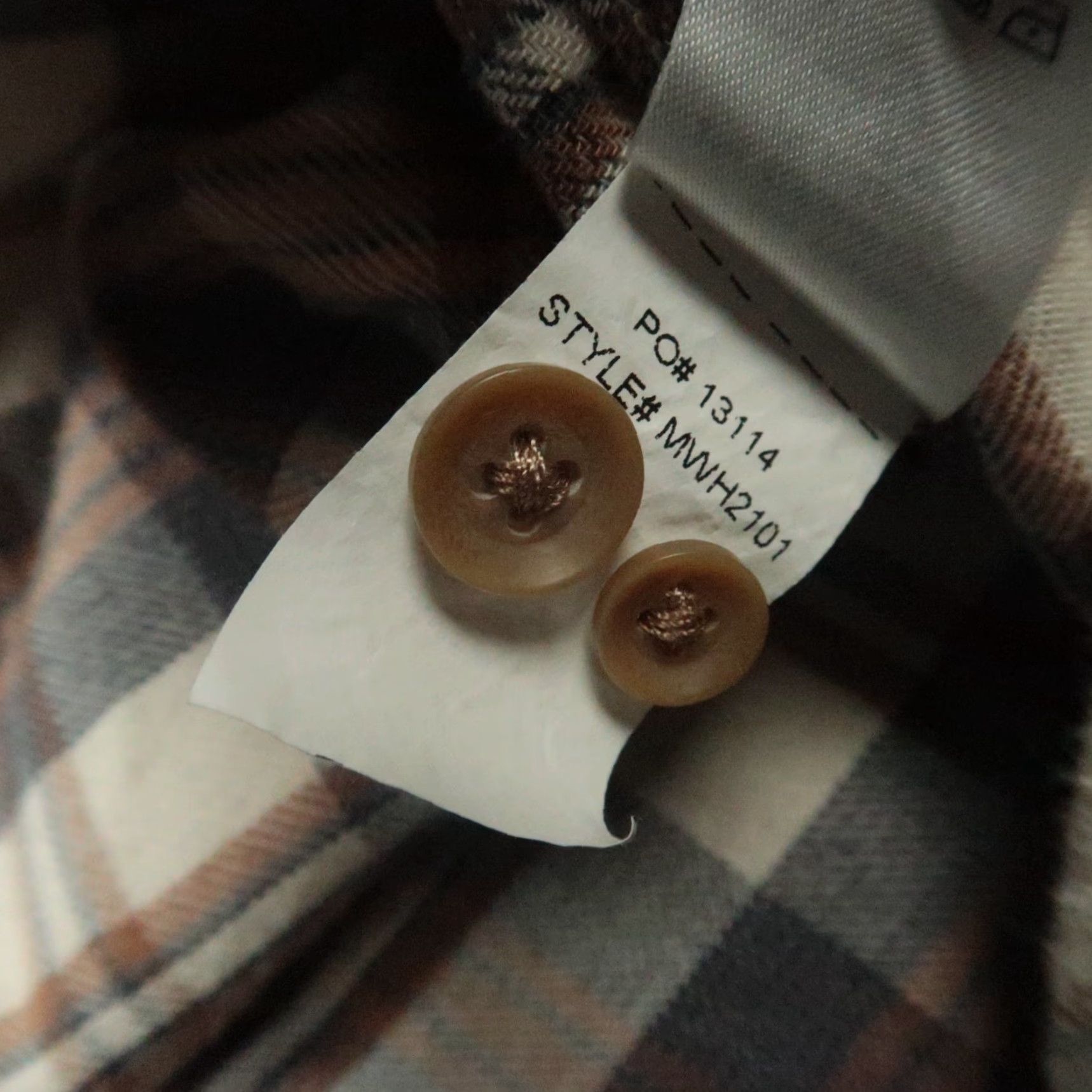 Faherty Faherty Shirt Mens Large Brown Tan Plaid Movement Flannel Button Stretch Size US L / EU 52-54 / 3 - 5 Thumbnail