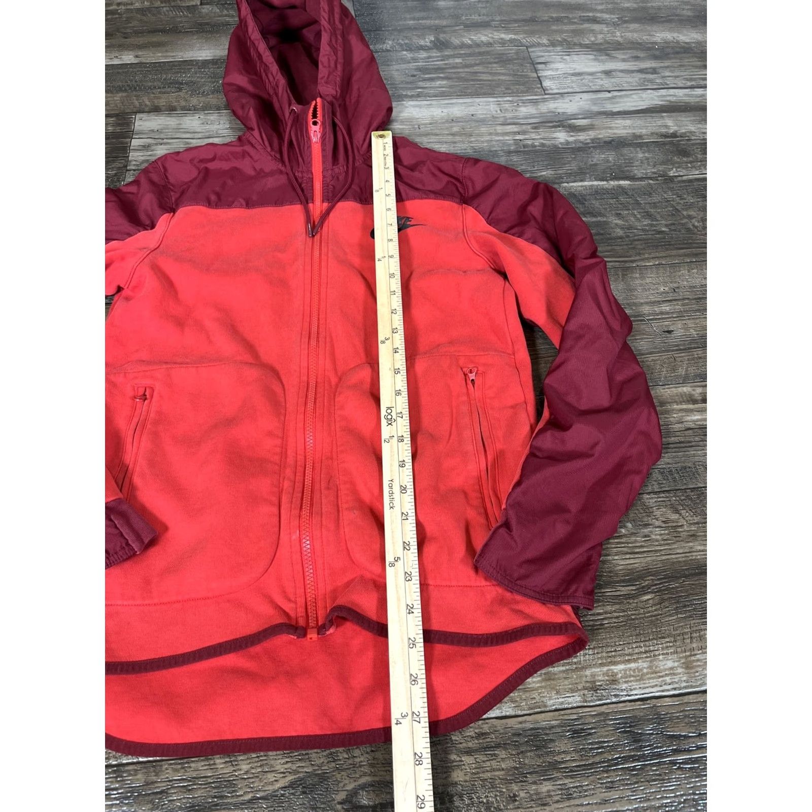 Nike Nike Av15 Hoodie Mens Small Full Zip Red Fleece Swoosh Jacket 807415-657 Size US S / EU 44-46 / 1 - 2 Thumbnail