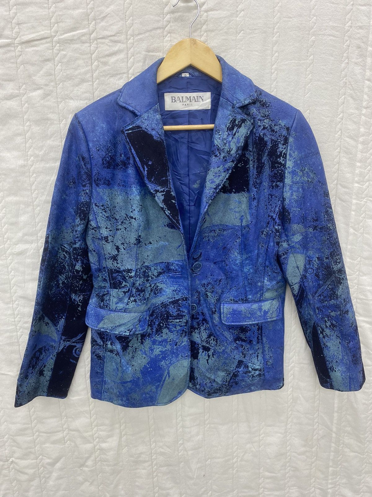 Balmain BALMAIN DISCOLORATION LEATHER JACKET Size S / US 4 / IT 40 - 1 Thumbnail