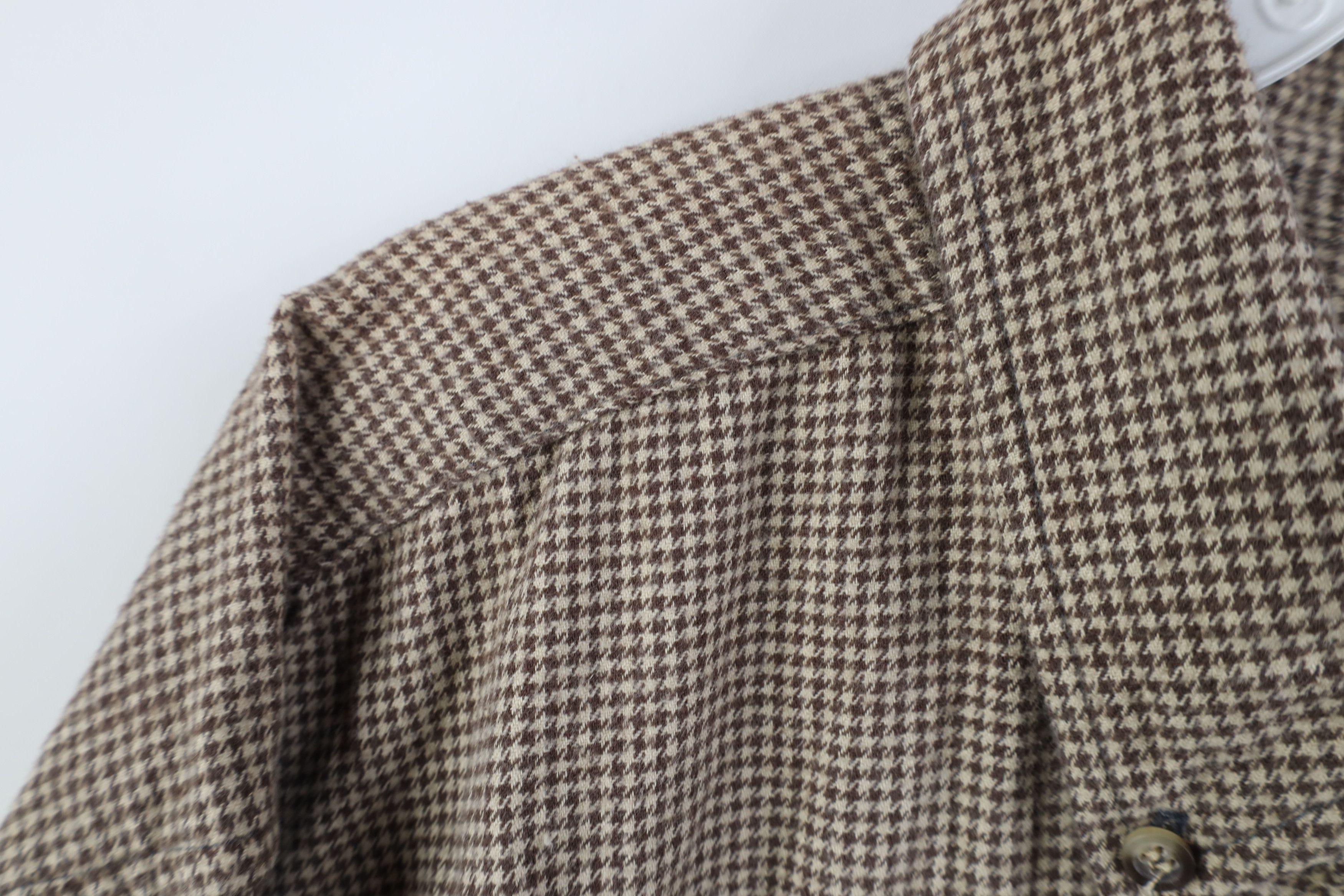 Vintage Vintage 90s Streetwear Houndstooth Collared Button Shirt Size US XL / EU 56 / 4 - 6 Thumbnail