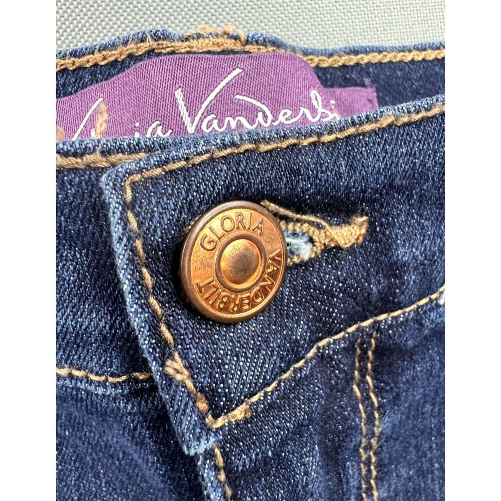 Gloria Vanderbilt Gloria Vanderbilt Amanda Jeans Womens 16W Dark Wash Denim Tapered Leg High Rise Classic Rise 5-Pocket Size 38" / US 16 / IT 52 - 3 Thumbnail