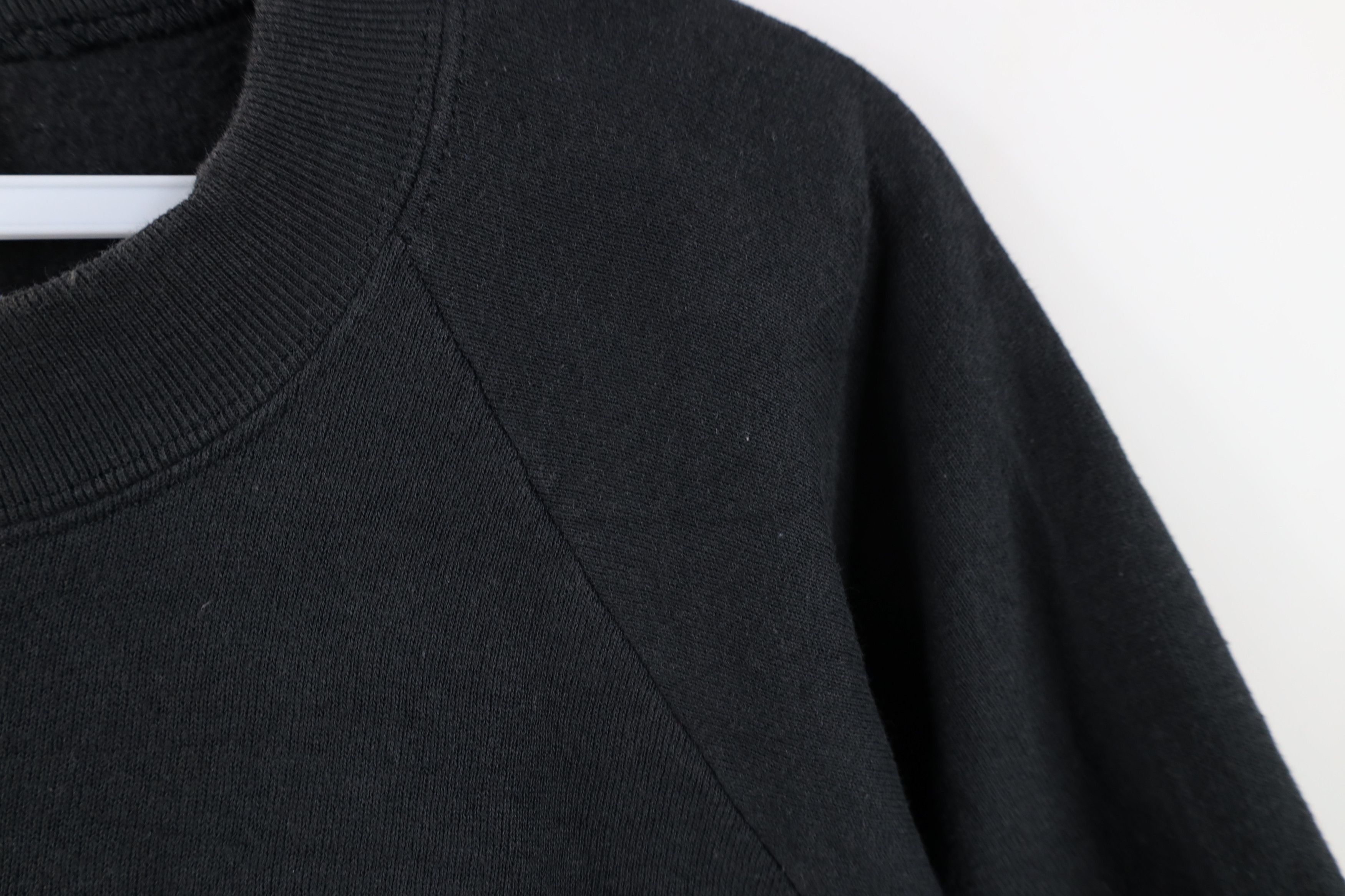 Vintage Vintage 90s Streetwear Blank Crewneck Sweatshirt Black USA Size 3XL / US 20-22 - 9 Thumbnail