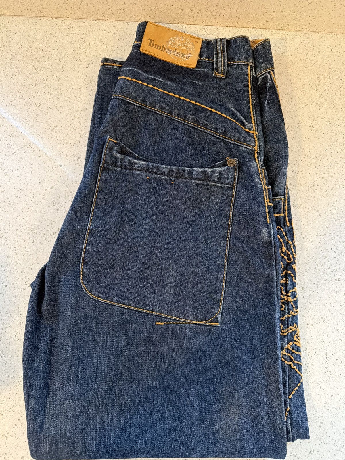 Timberland Timberland “Footprint” Navy Blue Jeans Size US 32 / EU 48 - 1 Thumbnail