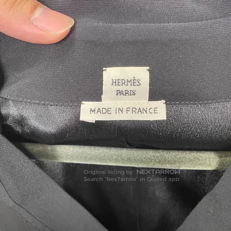 Hermes Hermes Black mulberry silk short-sleeved shirt Size XS / US 0-2 / IT 36-38 - 4 Thumbnail