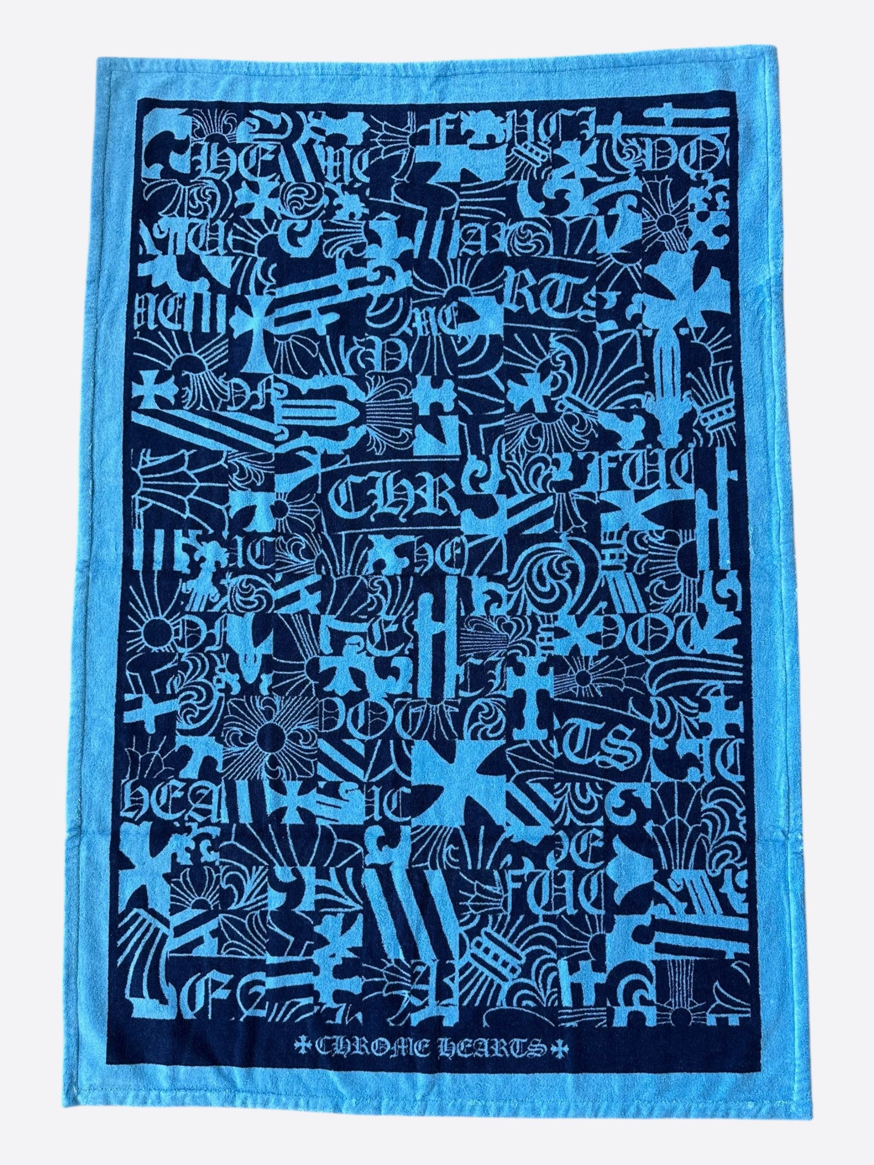 Chrome Hearts Chrome Hearts Blue & Navy Graphic Towel Size ONE SIZE - 1 Thumbnail