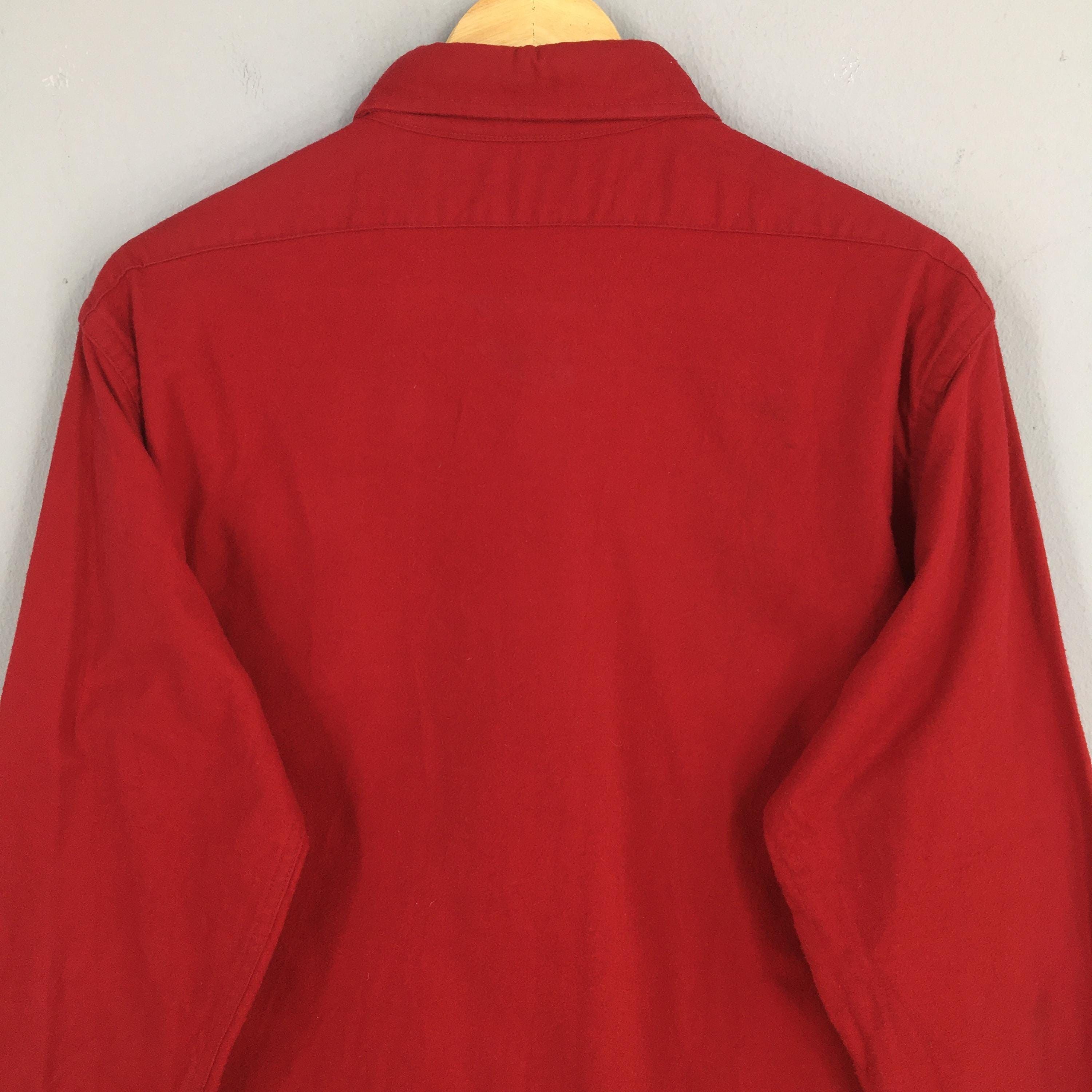 L.L. Bean × Vintage Vintage 1970's LL Bean Chamois Red Flannel Shirt Large Size US L / EU 52-54 / 3 - 8 Thumbnail