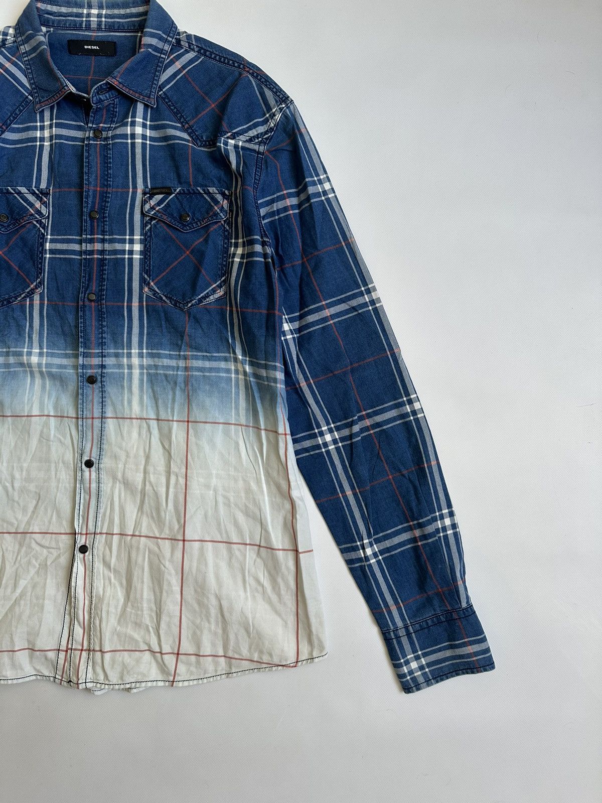 Diesel Vintage Diesel Flannel Check Button Shirt Size XL Size US XL / EU 56 / 4 - 3 Thumbnail