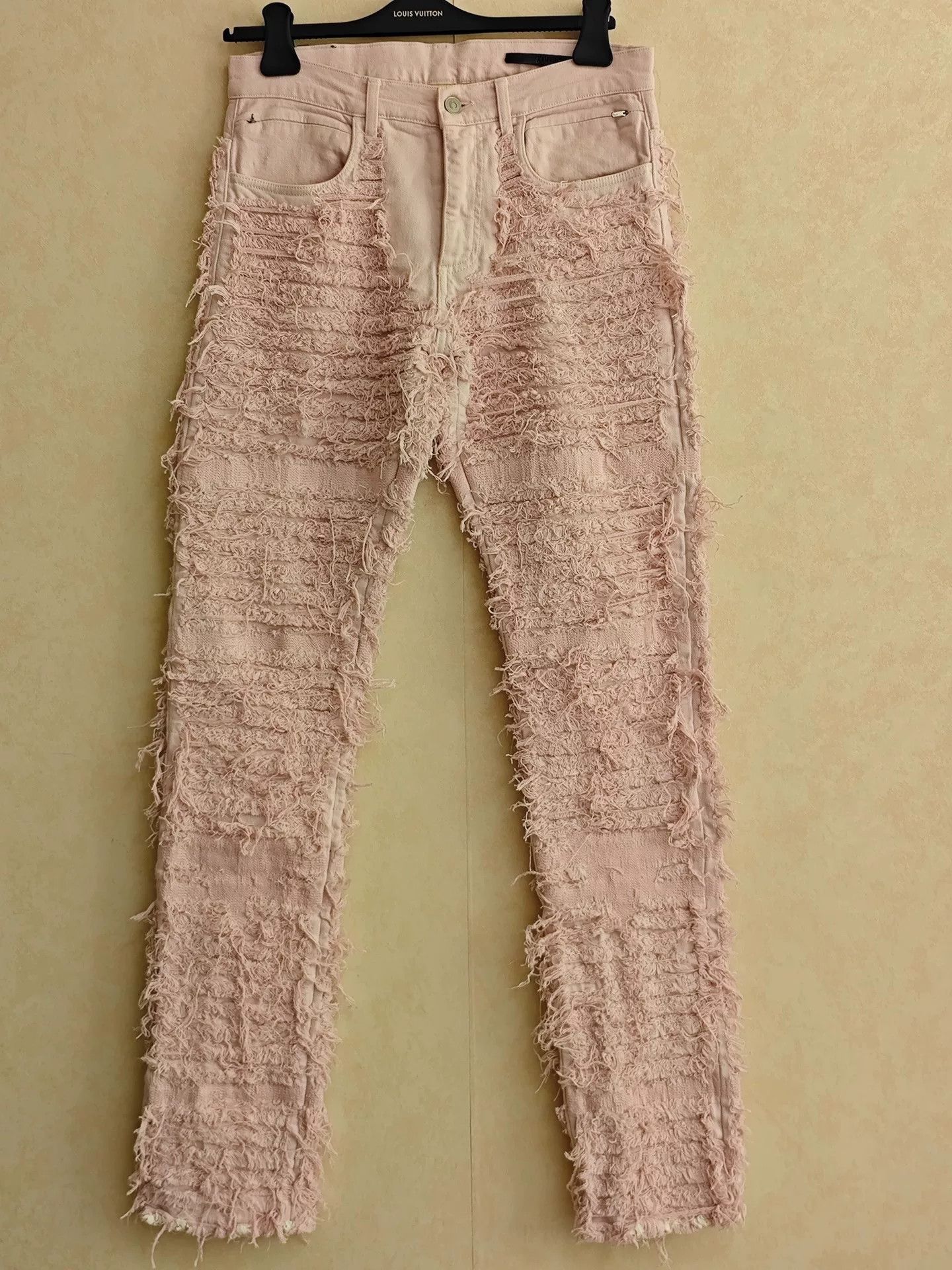 Alyx Alyx Pink Fringe Boro Distressed Jeans Size 30" / US 8 / IT 44 - 1 Thumbnail