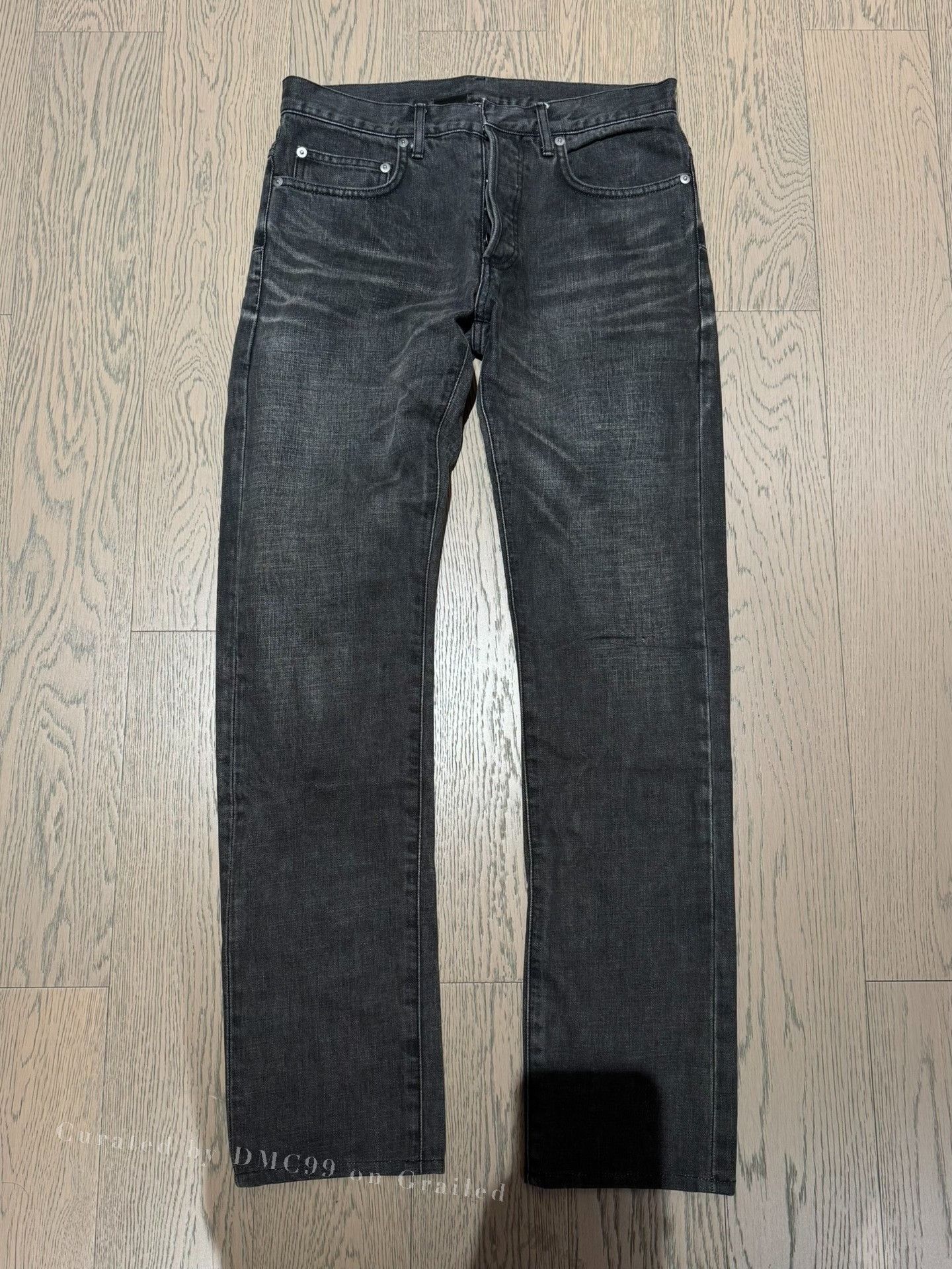 Dior × Hedi Slimane 2003 Dior Homme Waxed Claw Mark Denim Jeans