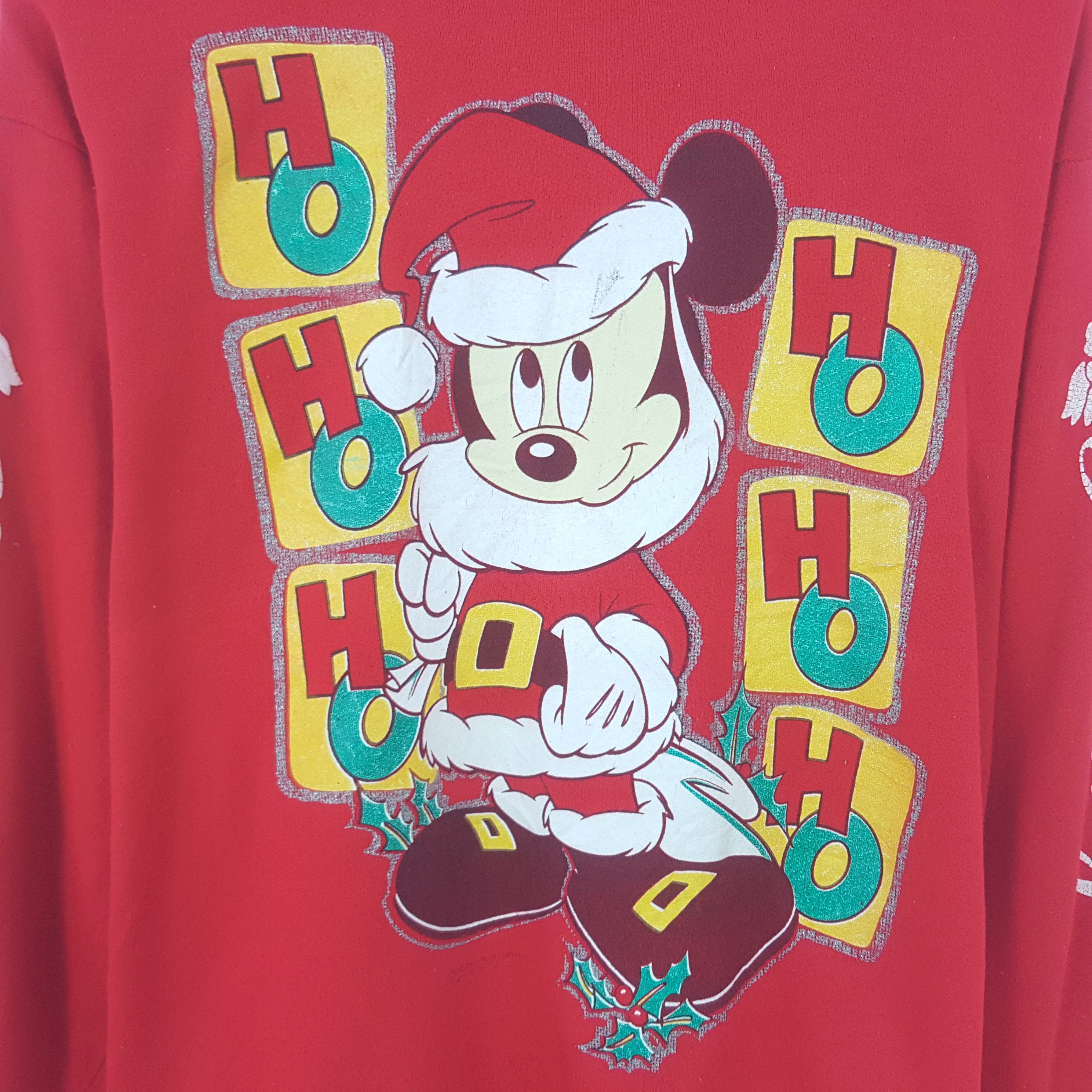 Disney 90’s Mickey Mouse Disney by Allison MFG Christmas Sweatshirt Size US M / EU 48-50 / 2 - 2 Thumbnail