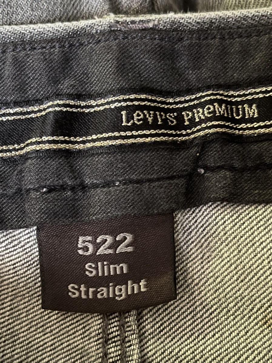 Levi's VINTAGE LEVIS 522 SLIM STRAIGHT MINOR DISTRESSED PUNK STYLE Size US 35 - 10 Thumbnail