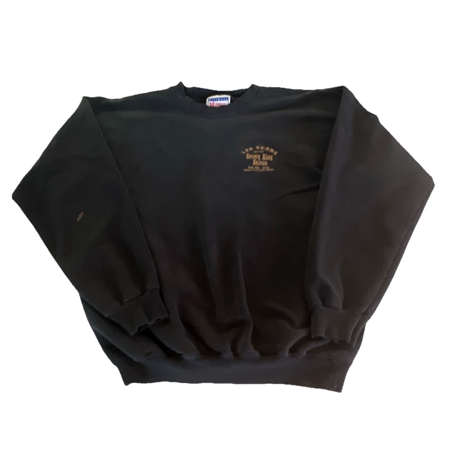 Hanes VINTAGE Crown King Saloon Sweatshirt Men’s M Arizona’s Oldest Saloon Brothel Hanes Black 1990s Grunge Cotton Blend Long Sleeve Mens Size US M / EU 48-50 / 2 - 5 Thumbnail