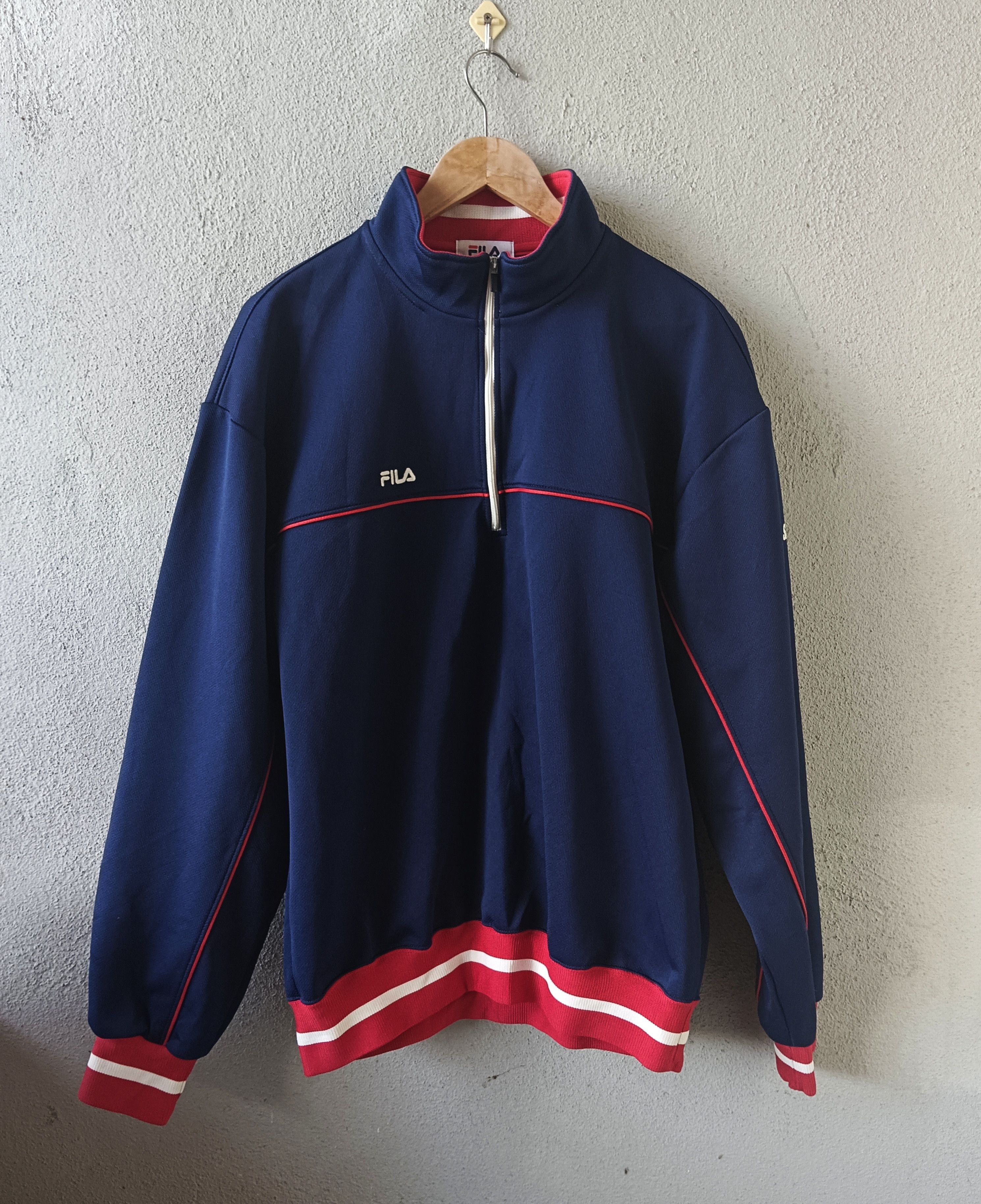Fila Vtg Fila Top Jacket Half zipper Size US XL / EU 56 / 4 - 1 Thumbnail