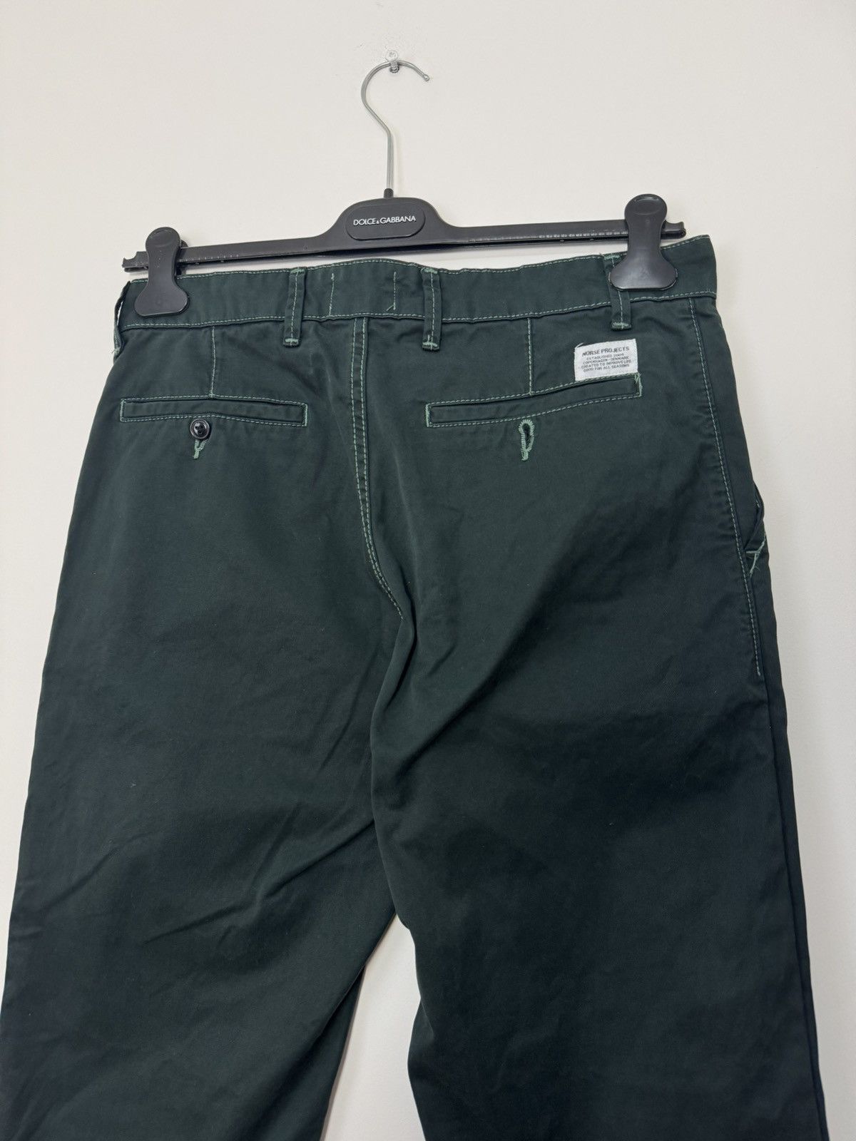 Norse Projects norse projects aros heavy green pants pocket logo Size US 32 / EU 48 - 4 Thumbnail